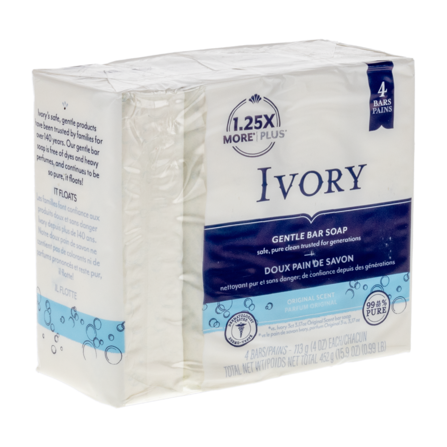 Jabón De Tocador Original Clean IVORY 452 G