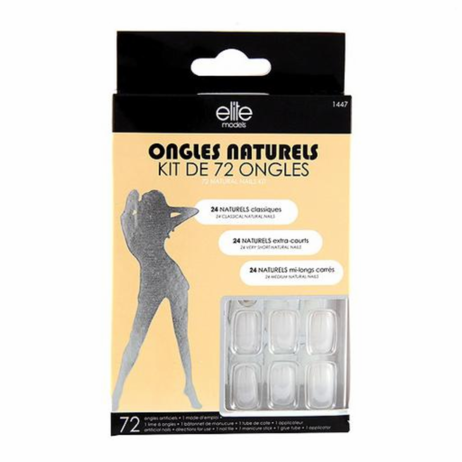 Uñas Postizas Naturales X72 ELITE Unidad