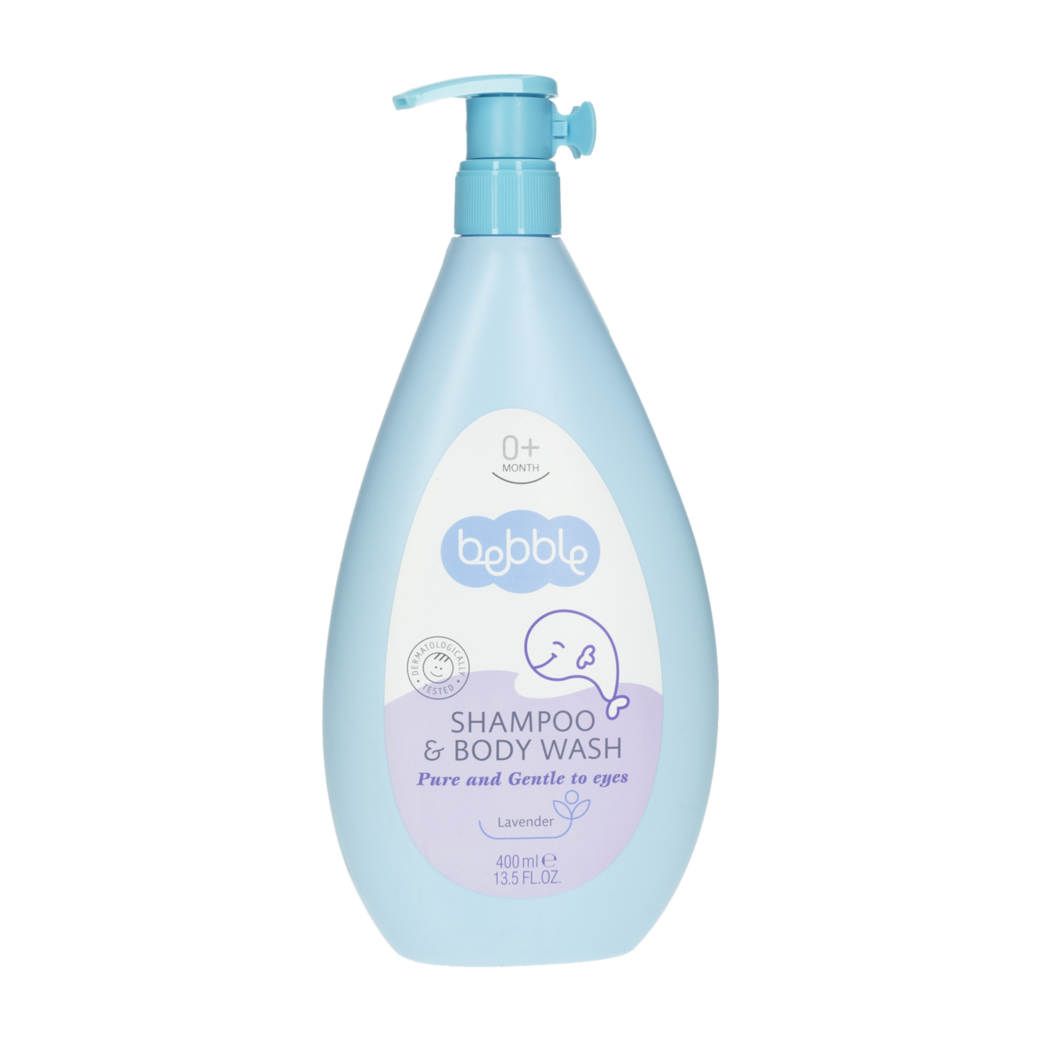 Shampoo Y Body Wash Infantil Fragancia Lavanda BEBBLE 400 Ml