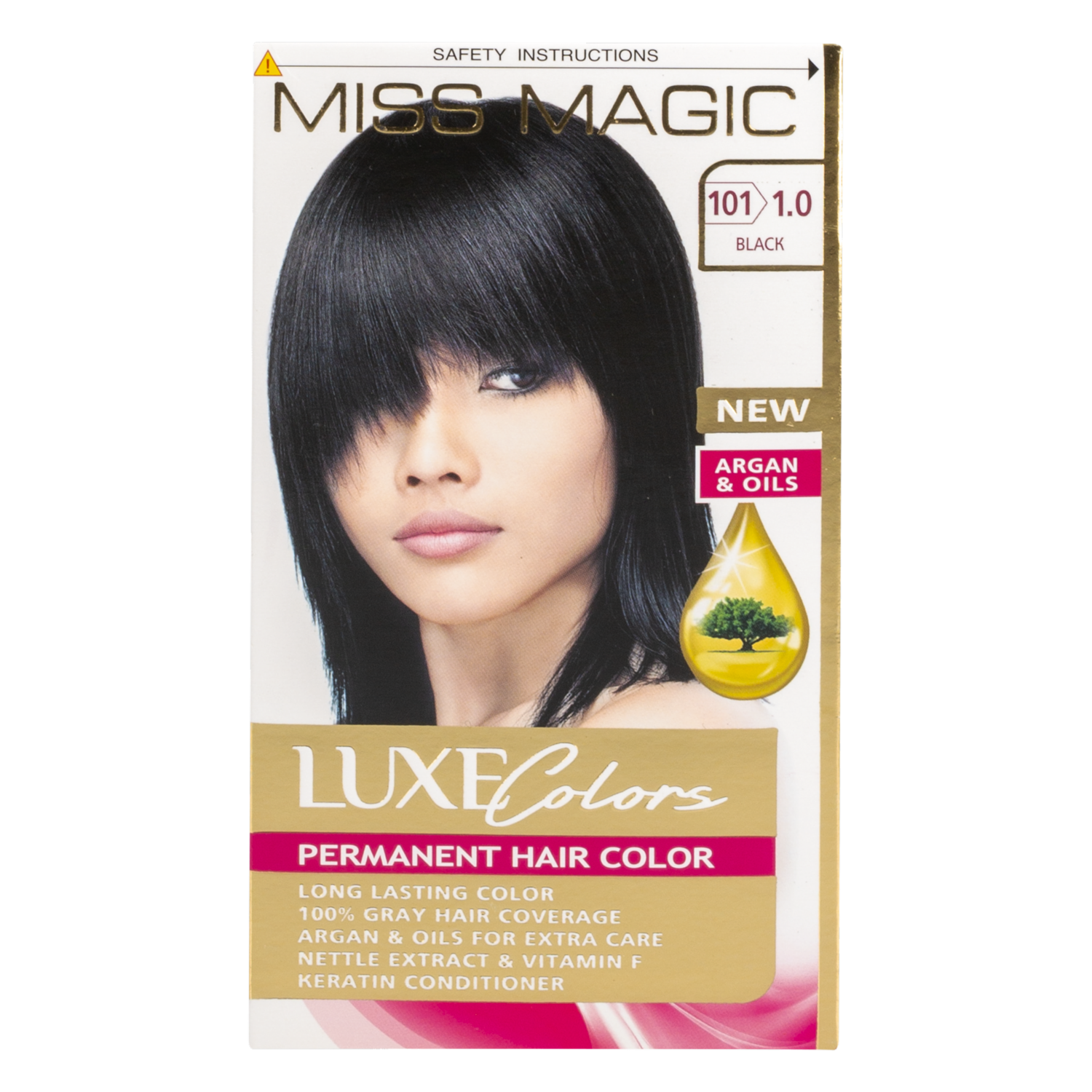 Tinte De Cabello Luxe Color Negro 1.0 MISS MAGIC Color Negro 1.0