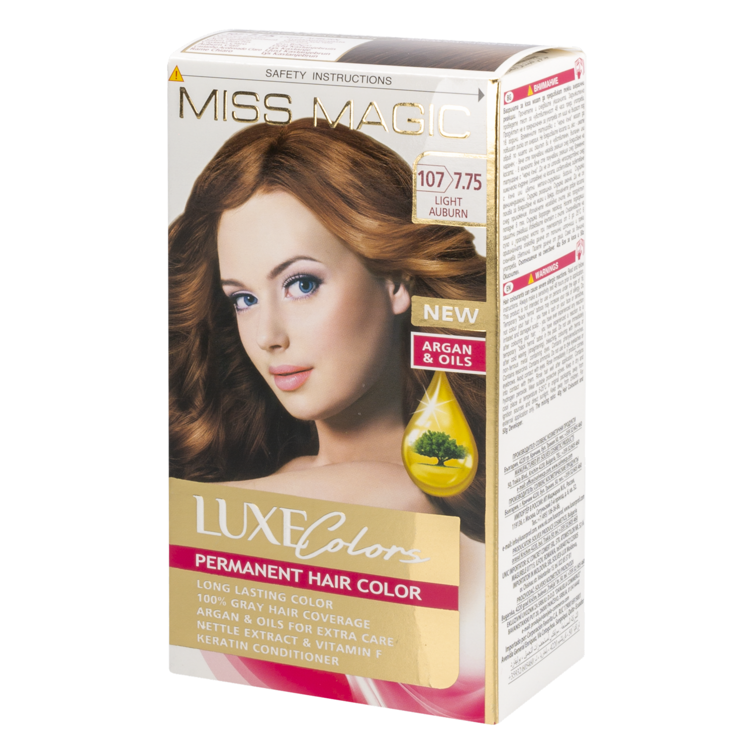 Tinte De Cabello Luxe Colors Castano Claro 7.75 MISS MAGIC Colors Castano Claro 7.75