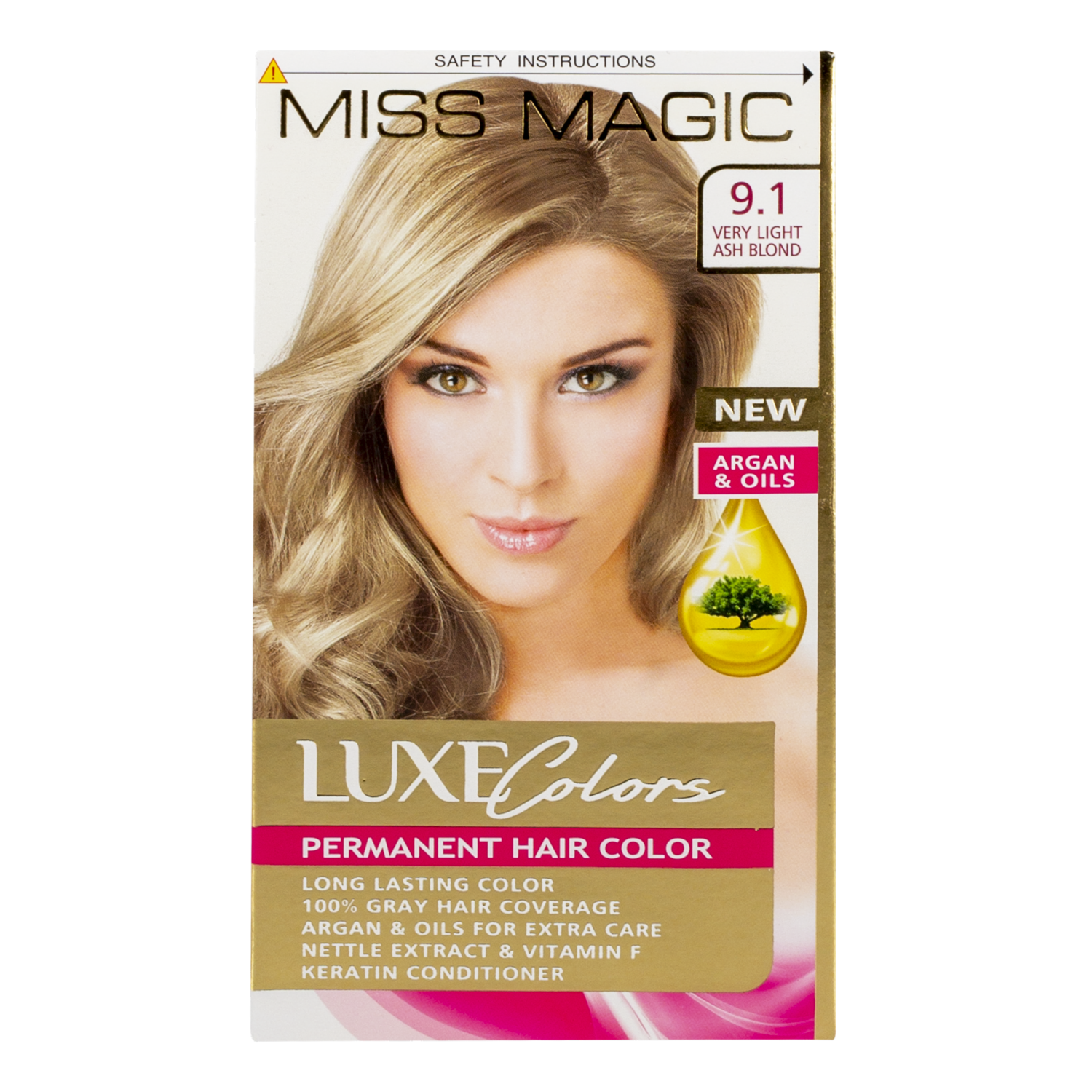Tinte De Cabello Luxe Colors Rubio Cen Muy Claro 9.1 MISS MAGIC Colors Rubio Cen Muy Claro 9.1