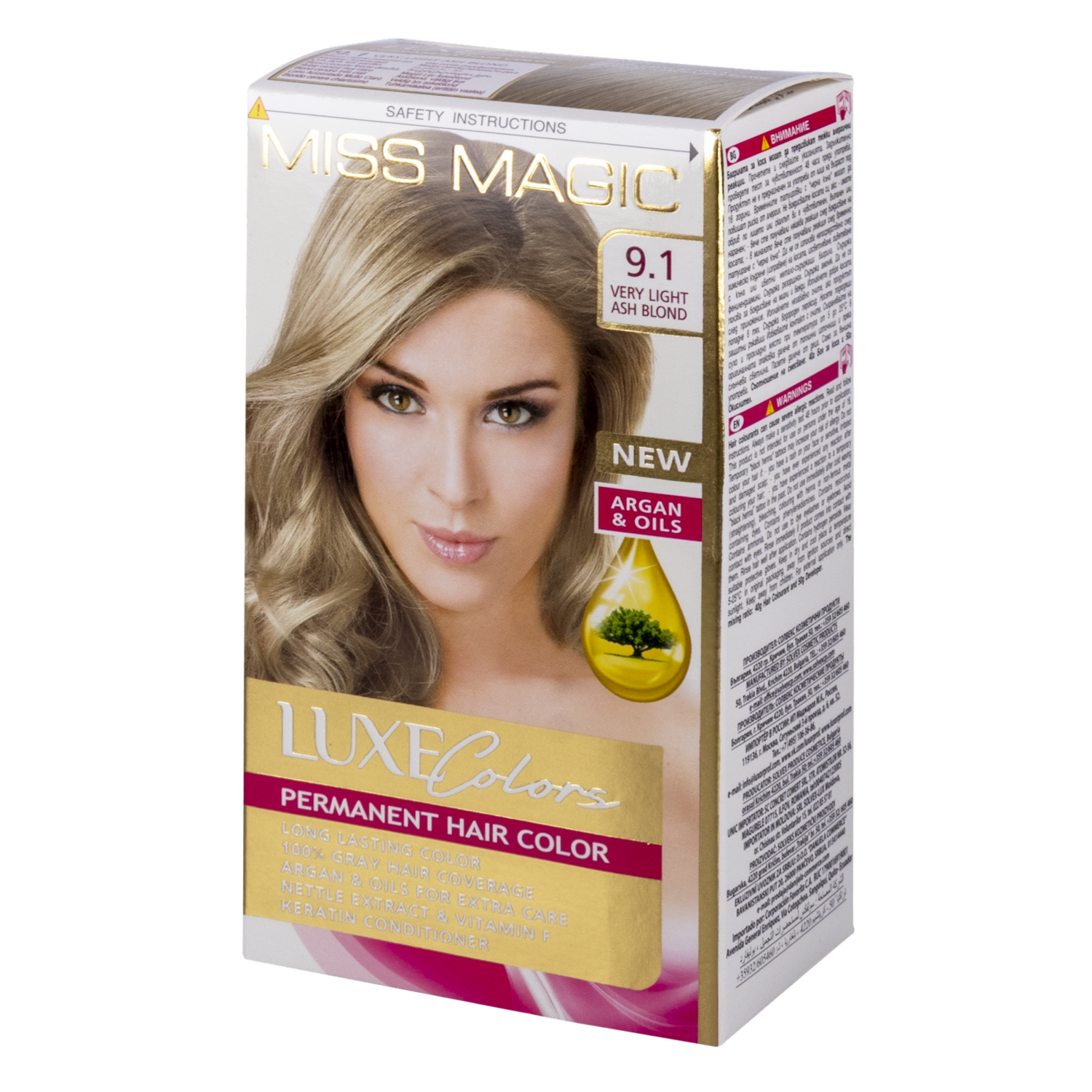 Tinte De Cabello Luxe Colors Rubio Cen Muy Claro 9.1 MISS MAGIC Colors Rubio Cen Muy Claro 9.1