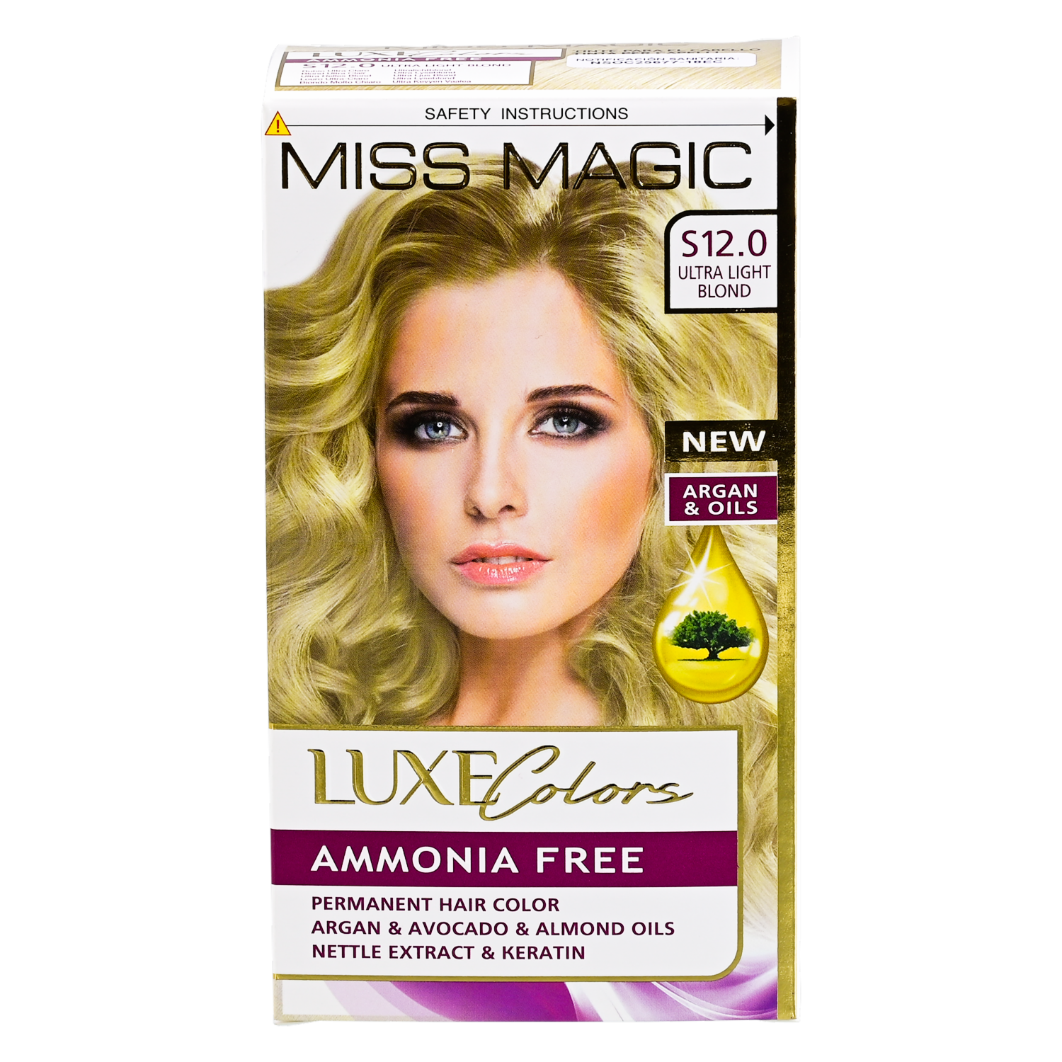Tinte De Cabello Sin Amoniaco Rubio Ultra Claro 12.0 MISS MAGIC Rubio Ultra Claro 12.0