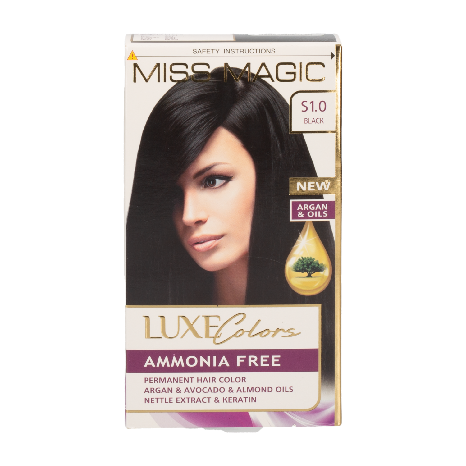 Tinte De Cabello Sin Amoniaco Negro 1.0 MISS MAGIC Negro 1.0