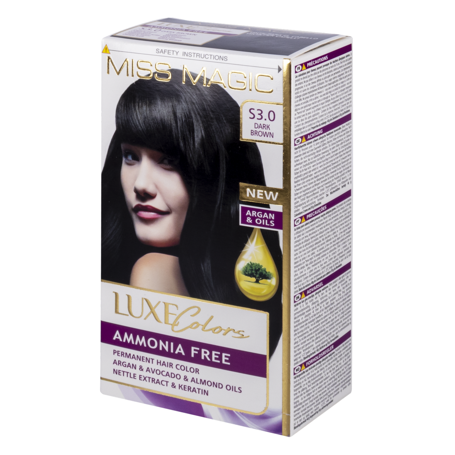 Tinte De Cabello Sin Amoniaco Castano Oscuro 3.0 MISS MAGIC Castano Oscuro 3.0