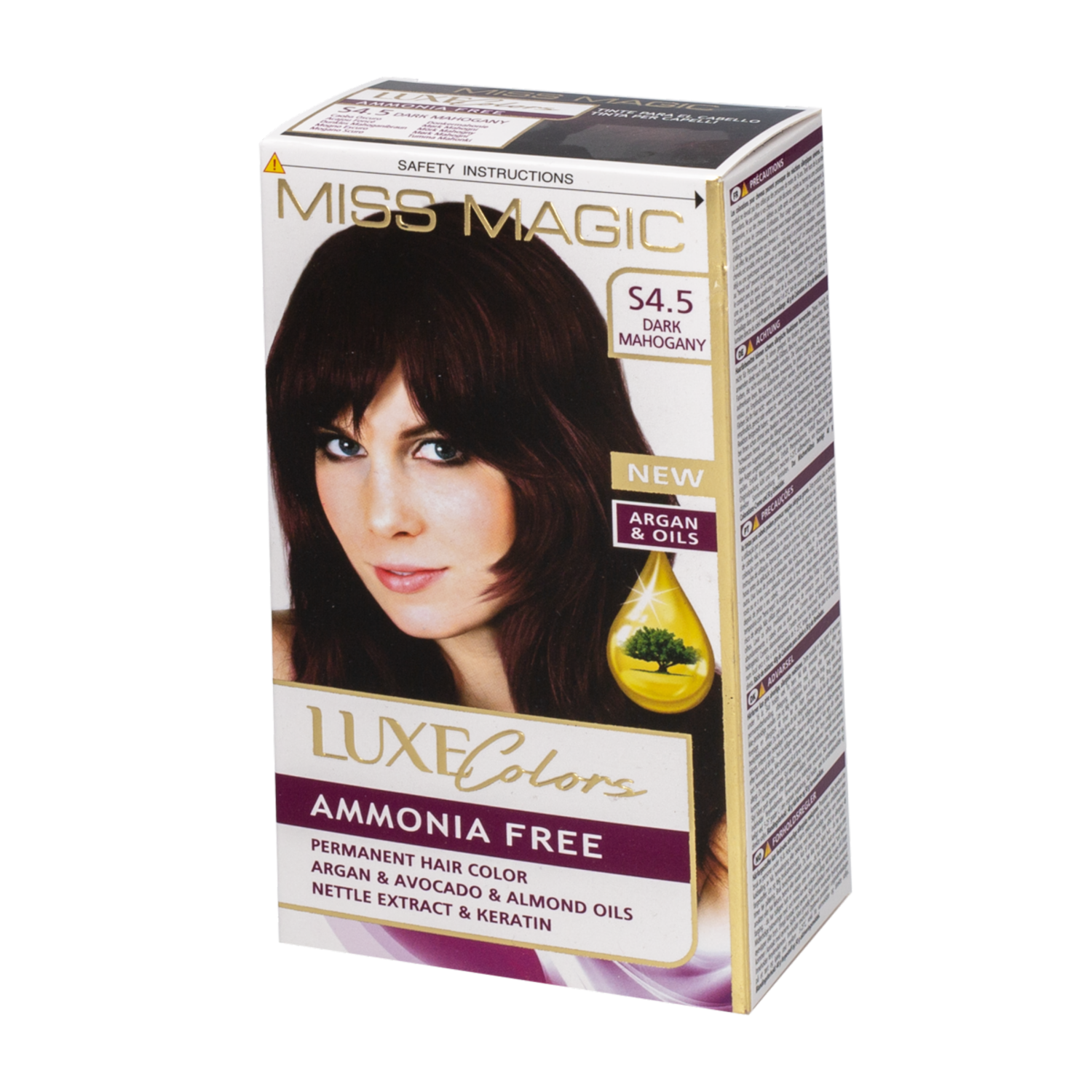 Tinte De Cabello Sin Amoniaco Caoba Oscuro 4.5 MISS MAGIC Caoba Oscuro 4.5