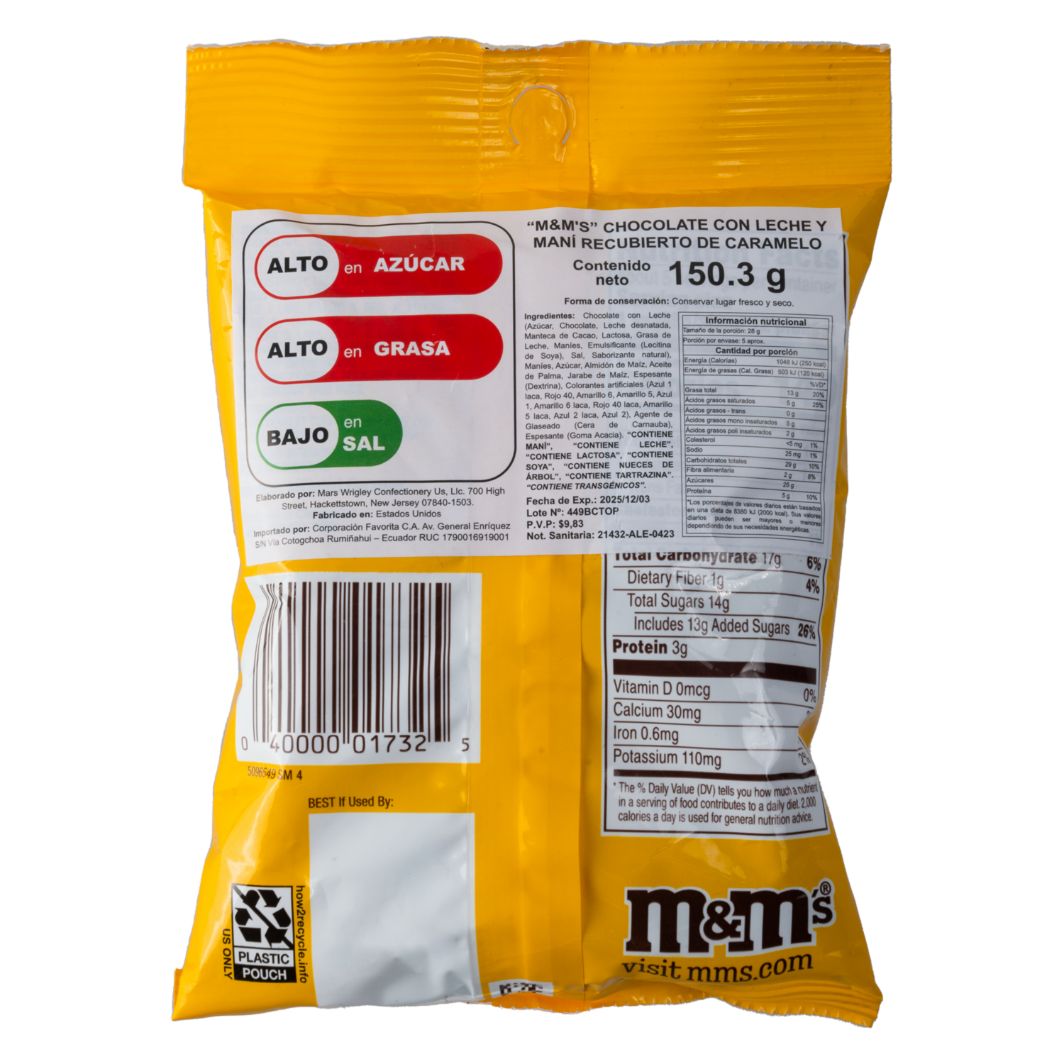Chocolate Maní Y Peanut De Colores COMBOS 150G