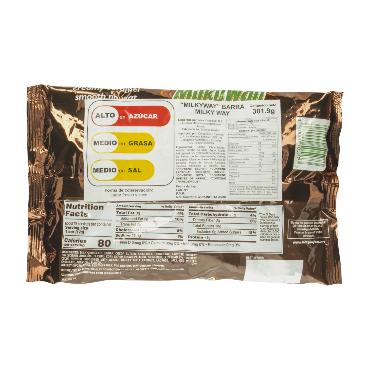 Chocolate Con Leche Pequeños MILKY WAY Funda