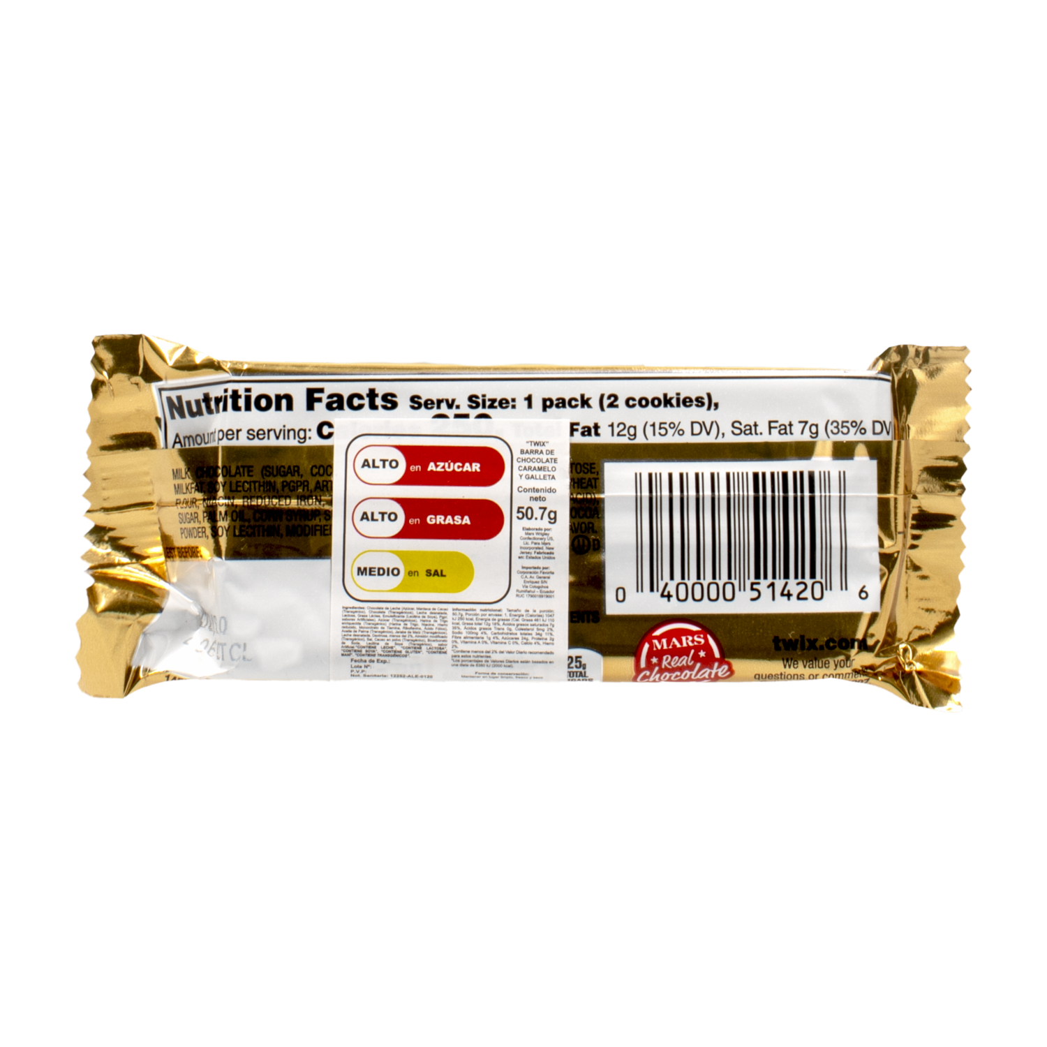 Chocolate Con Galleta Y Caramelo TWIX 50.70 G