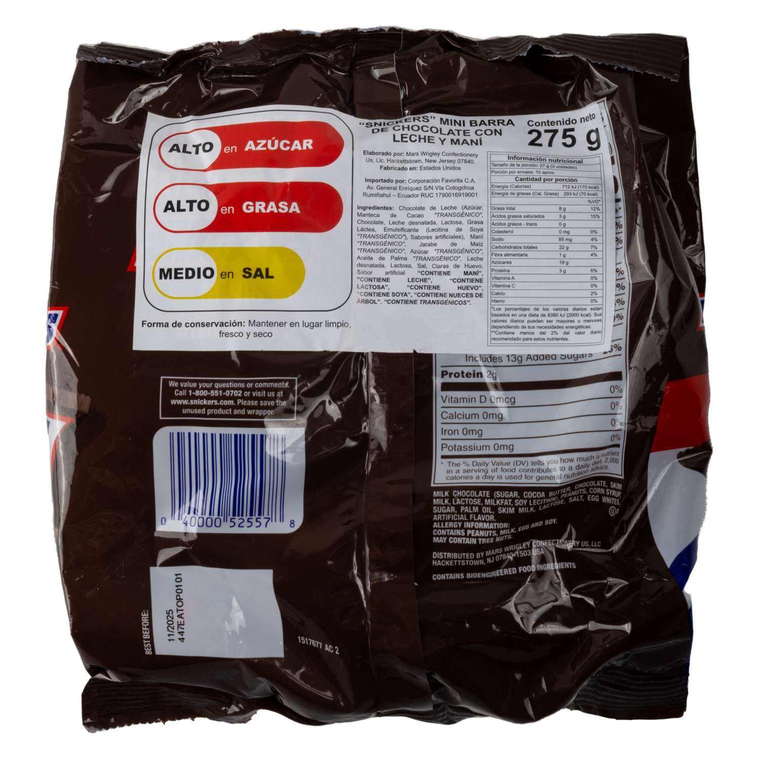 Chocolate Snikers Minis Funda SNICKERS Funda