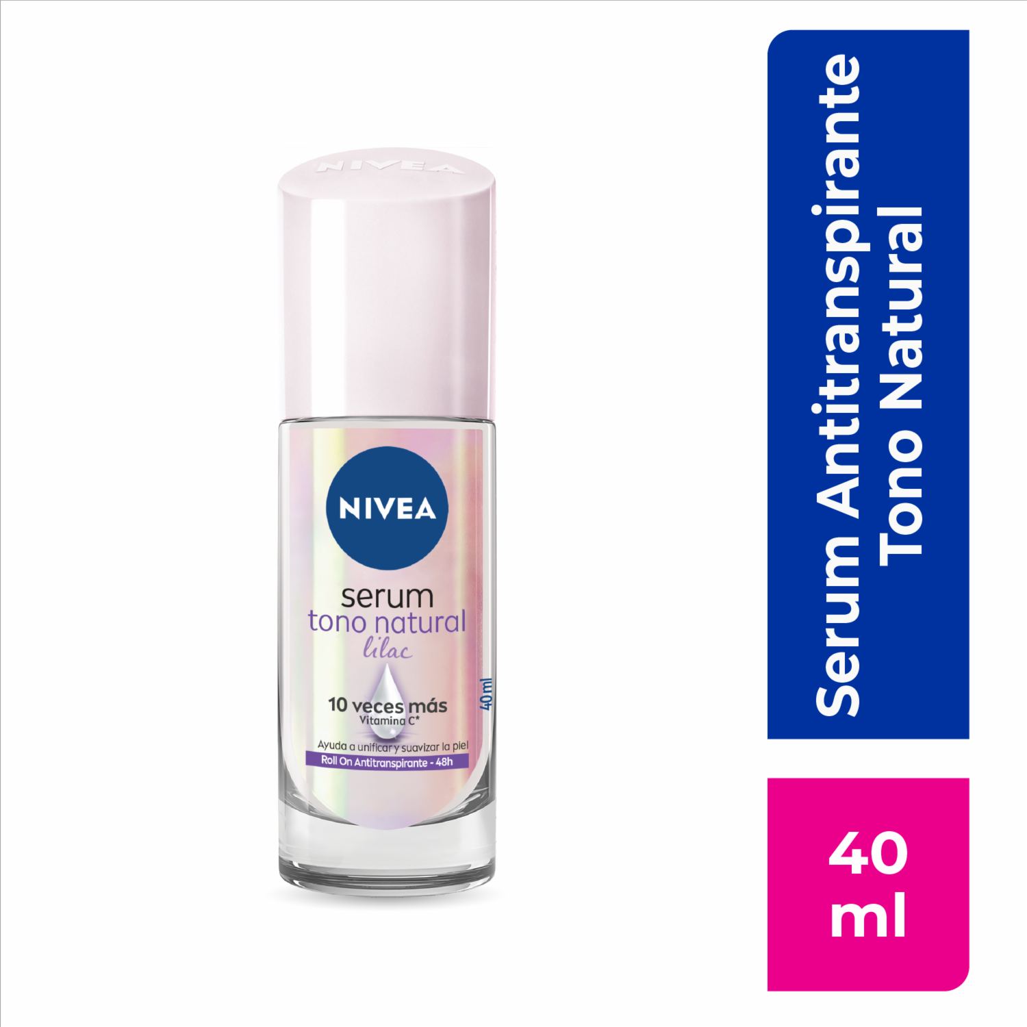 Desodorante En Roll On Para Dama Sérum Extra Aclarante Lilac NIVEA 40 Ml