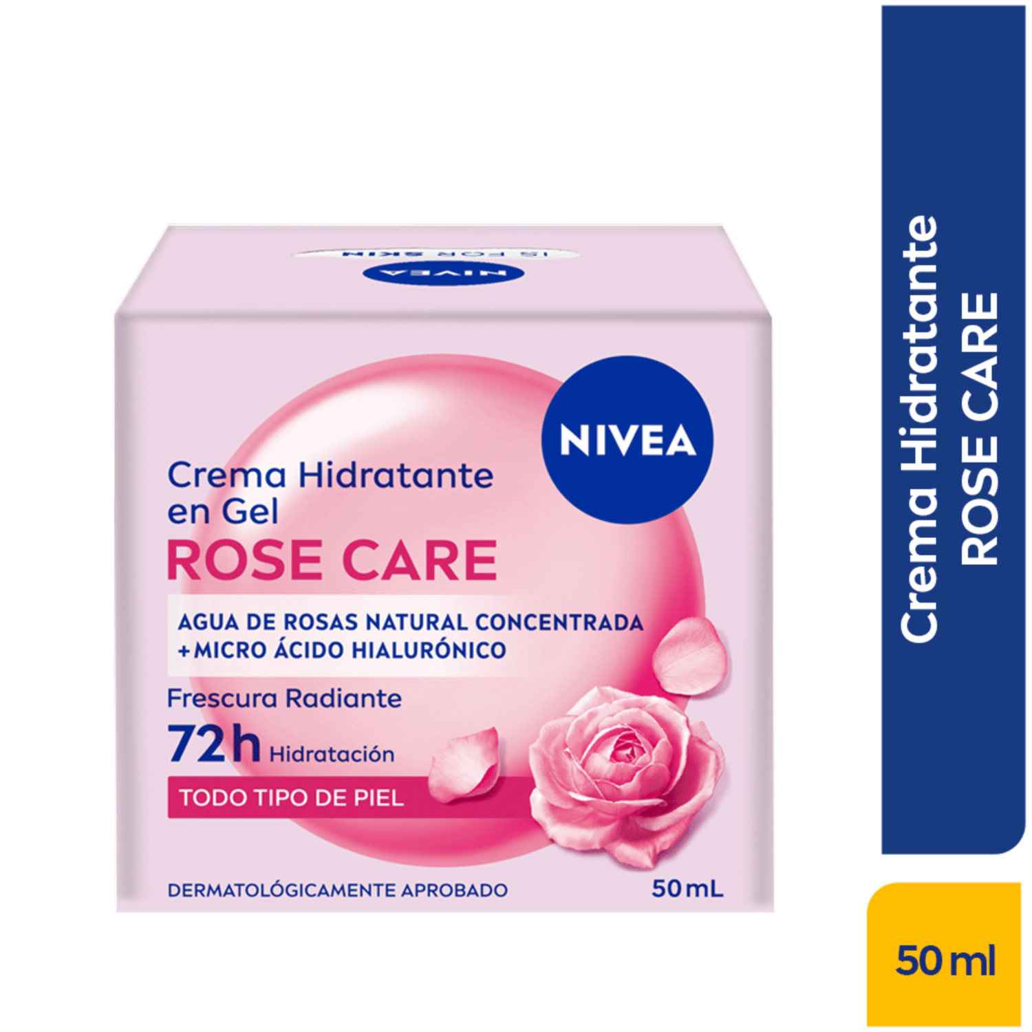 Gel Crema Facial Hidratante Rosas Ácido Hialurónico NIVEA 50 Ml