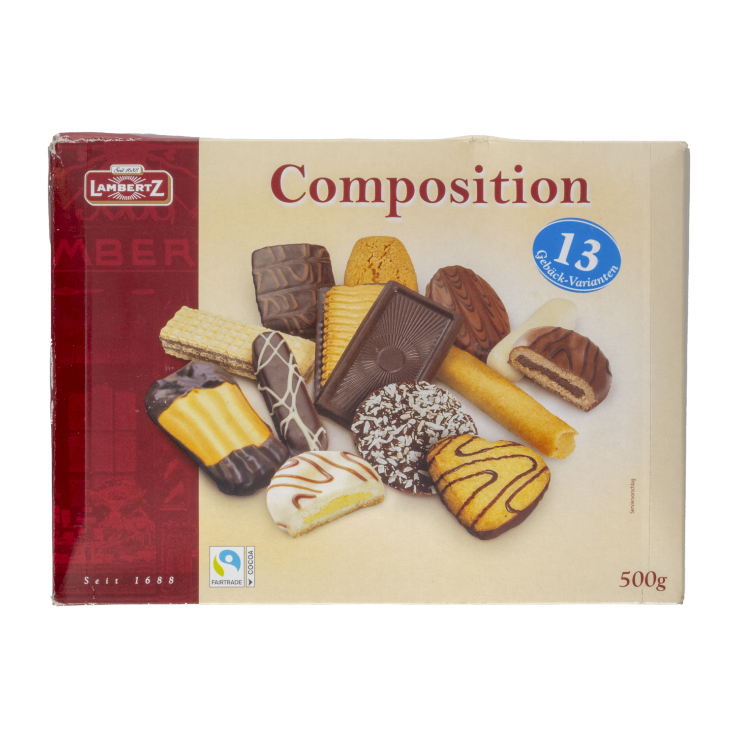 Galleta De Chocolate Blanco  Con Leche LAMBERTZ 500 G