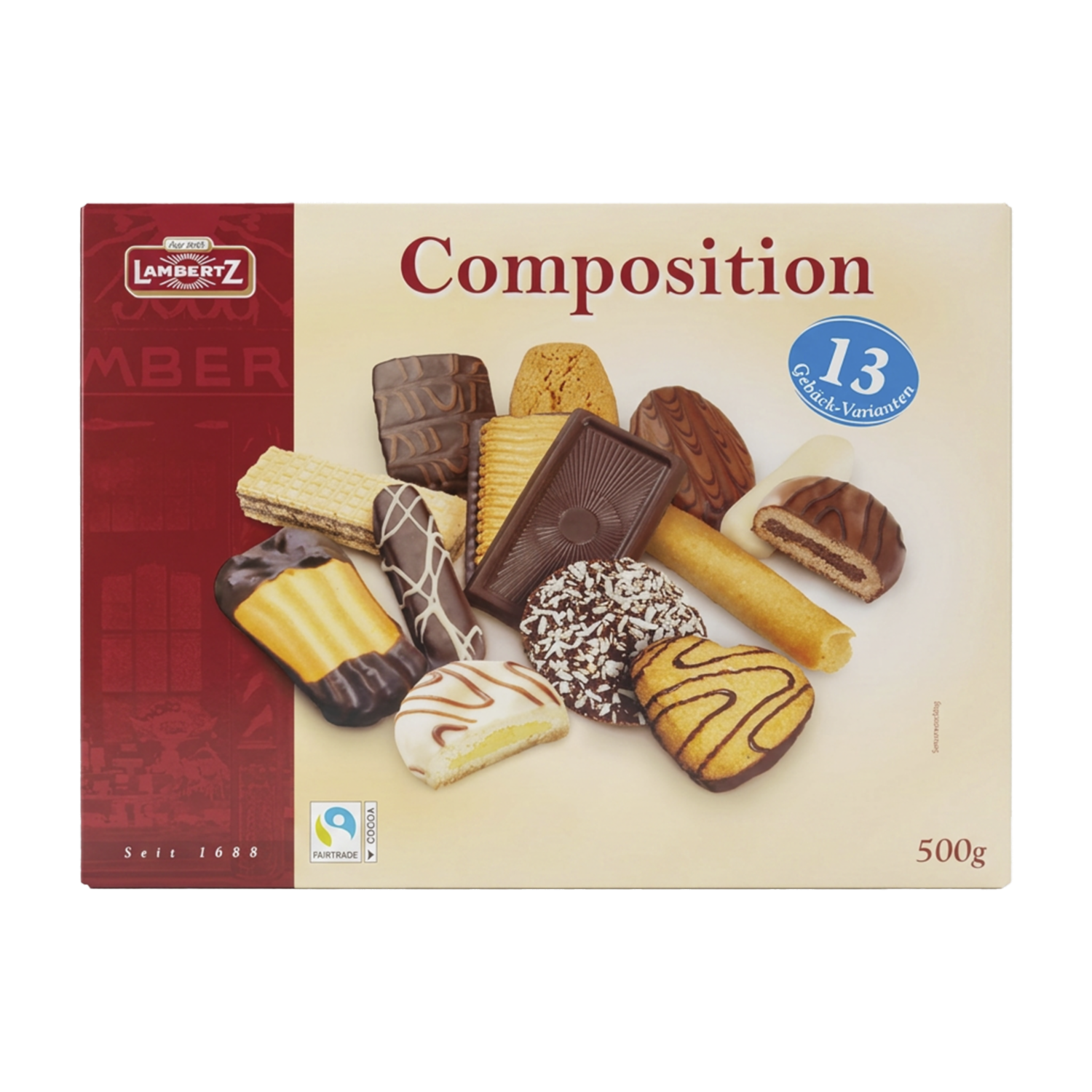 Galleta De Chocolate Blanco  Con Leche LAMBERTZ 500 G