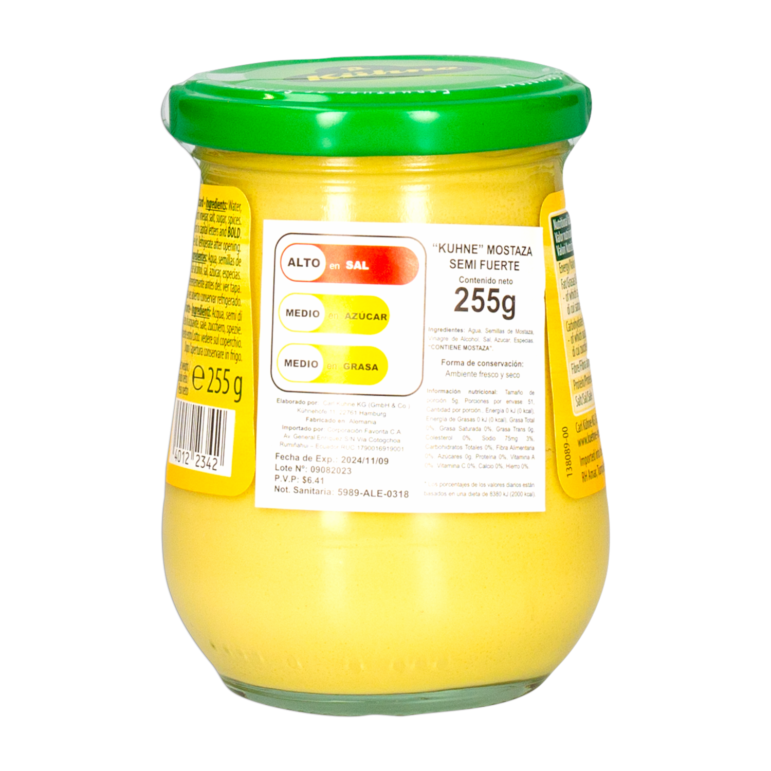 Mostaza Semi Fuerte KÜHNE 255 G