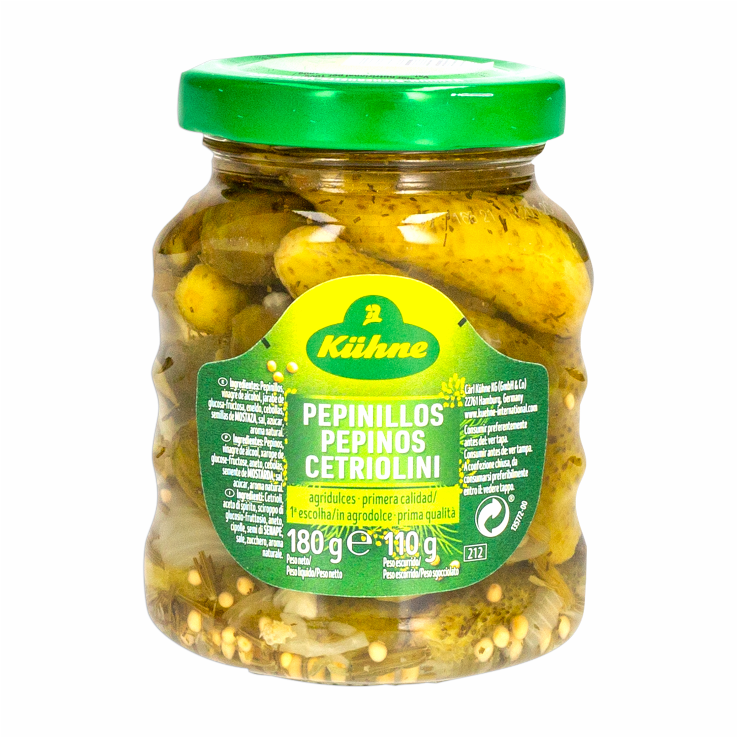 Pepinillos Agridulces KÜHNE 180 G