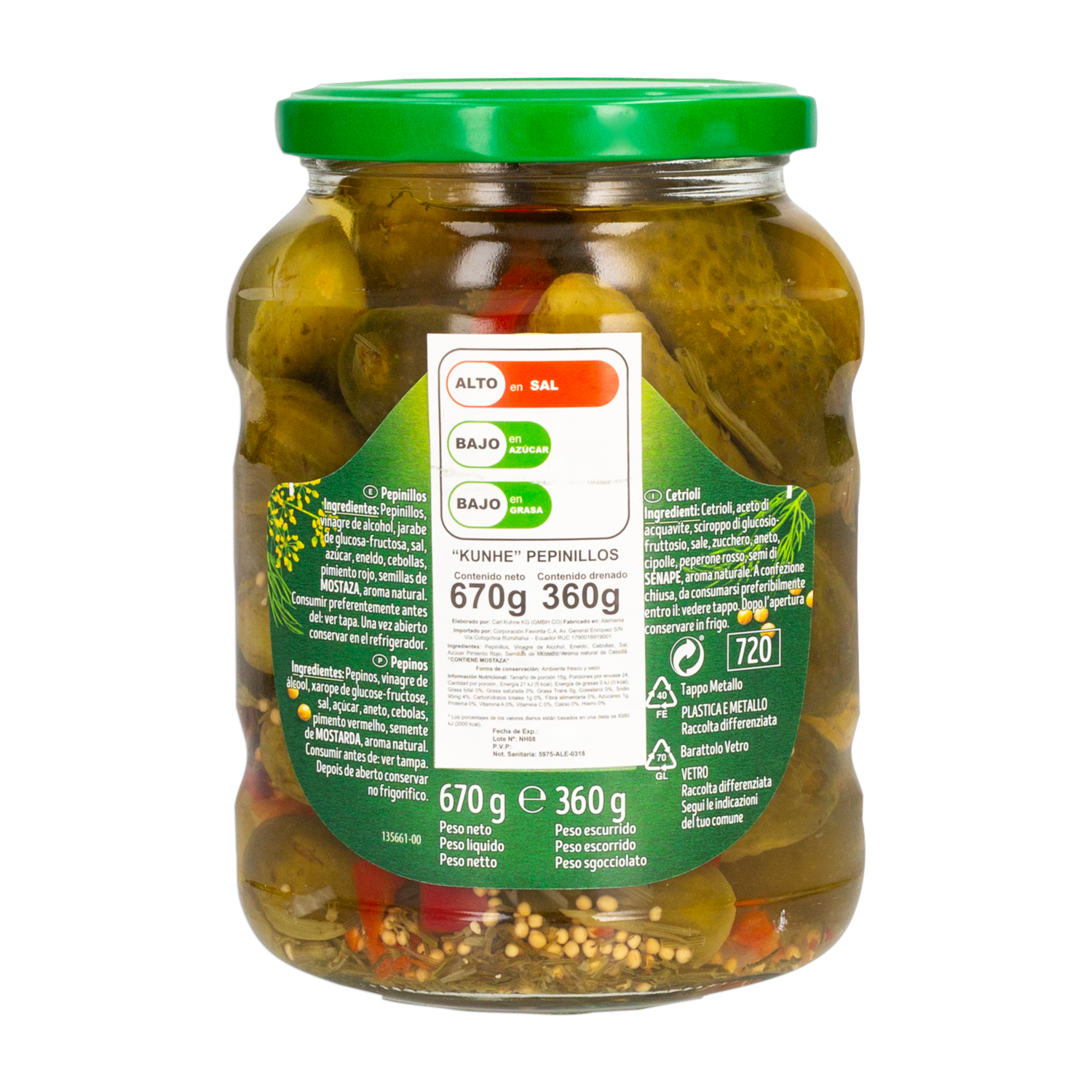 Pepinillos En Conserva KÜHNE 670 G