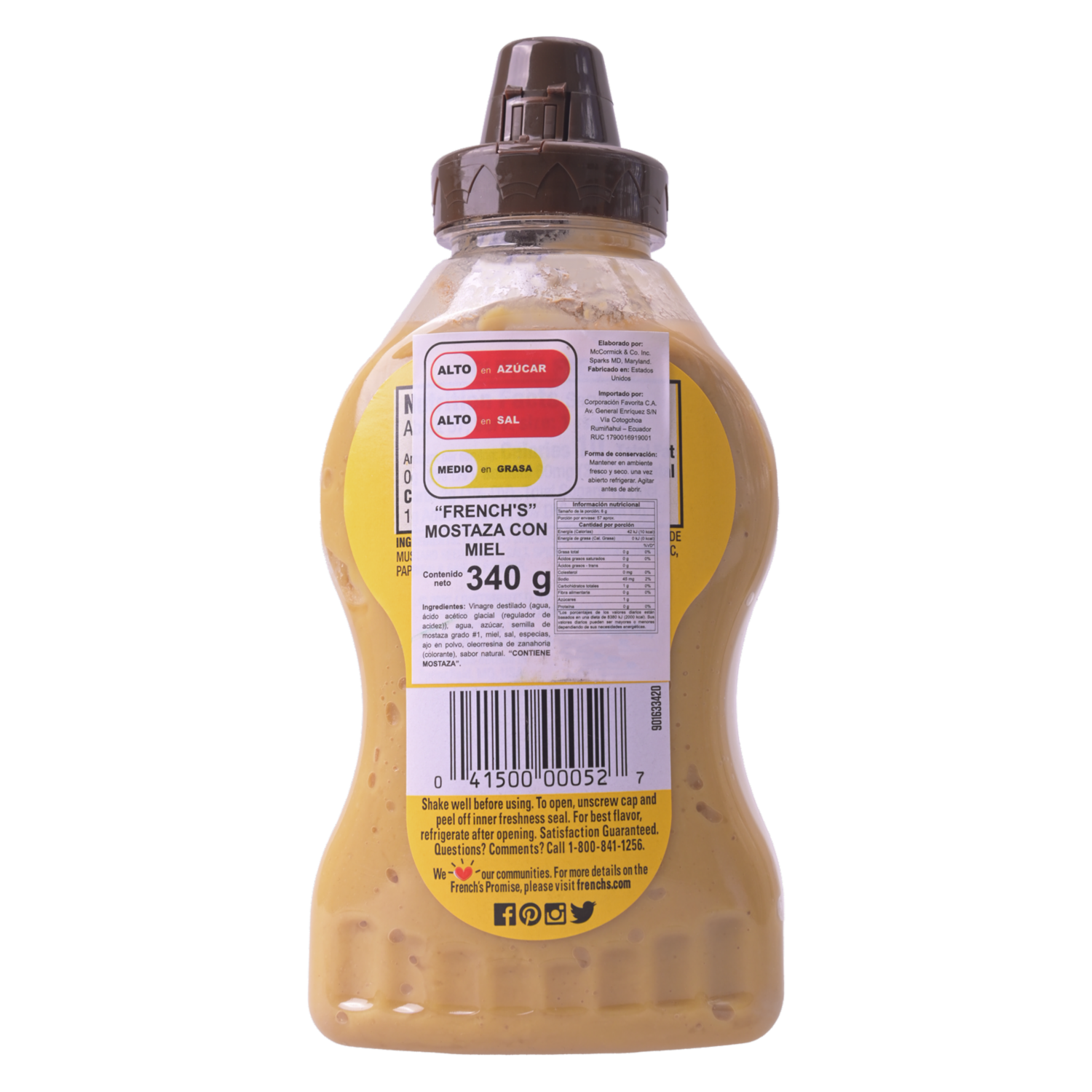 Mostaza Con Miel FRENCH’S Frasco