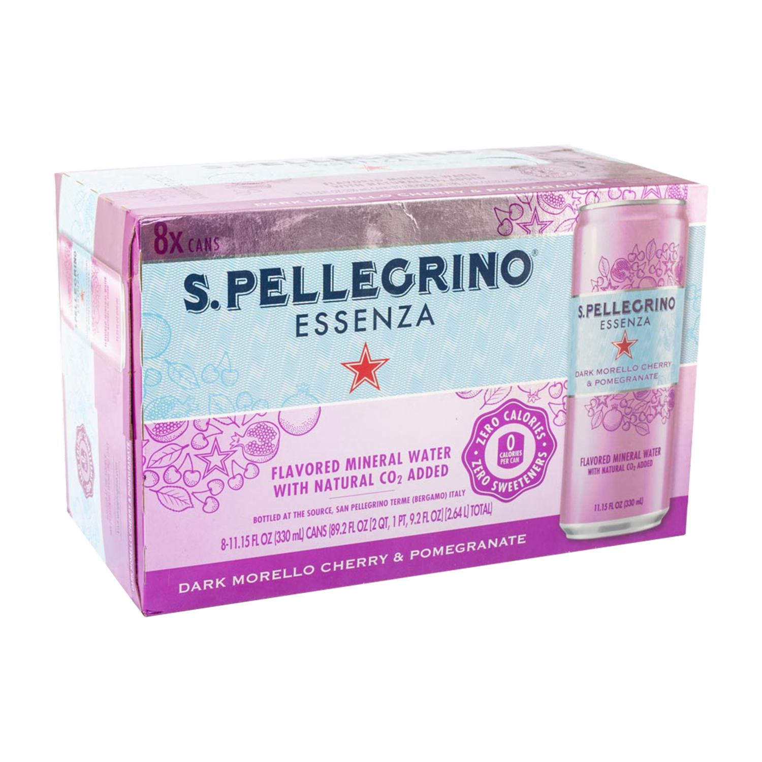 Bebida Con Gas Cerezo De Morello Y Granada S.PELLEGRINO 8 X 330 ml