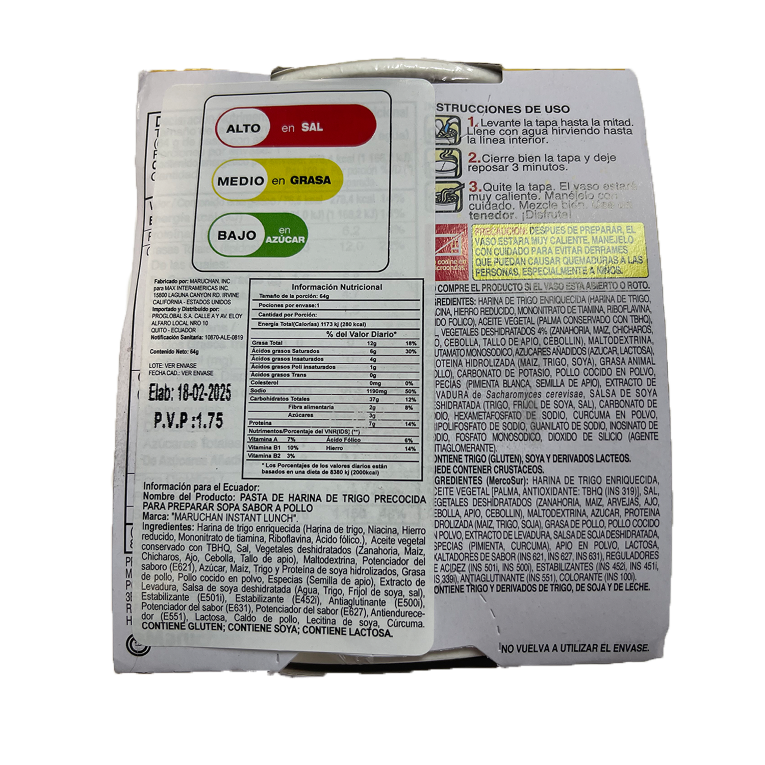 Sopa De Pollo MARUCHAN 64 G