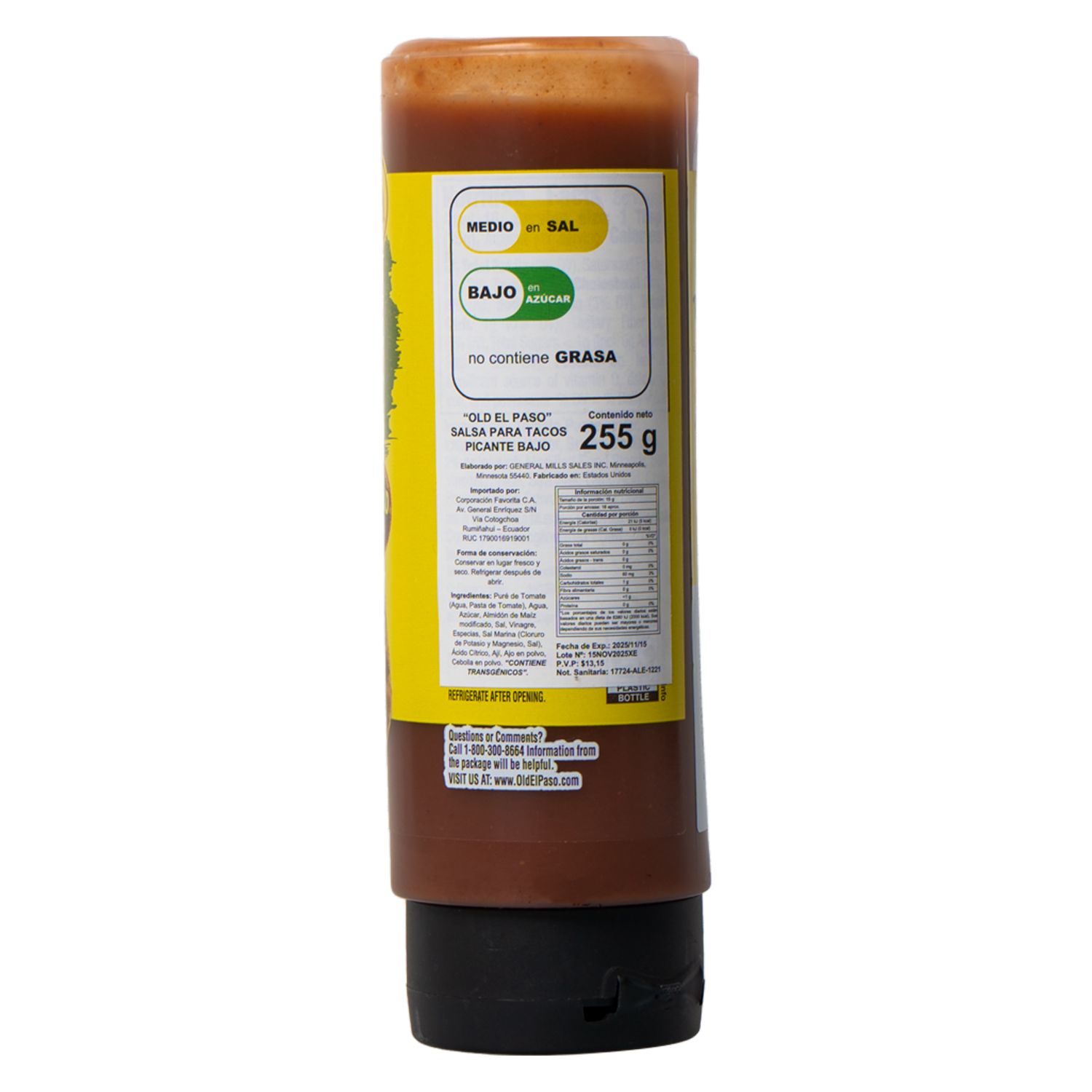 Salsa Para Tacos Poco Picante OLD EL PASO 255 G
