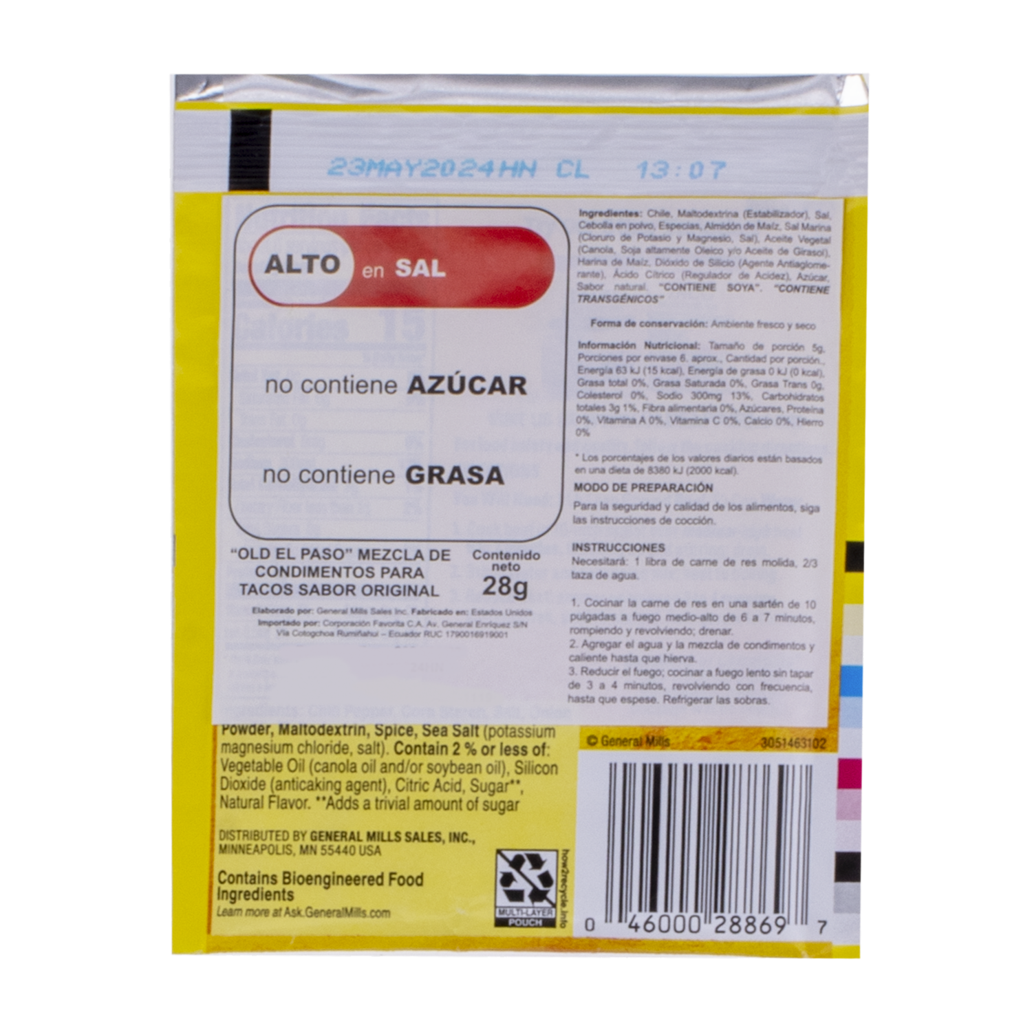 Sazonador Mezcla Para Tacos OLD EL PASO 28 G