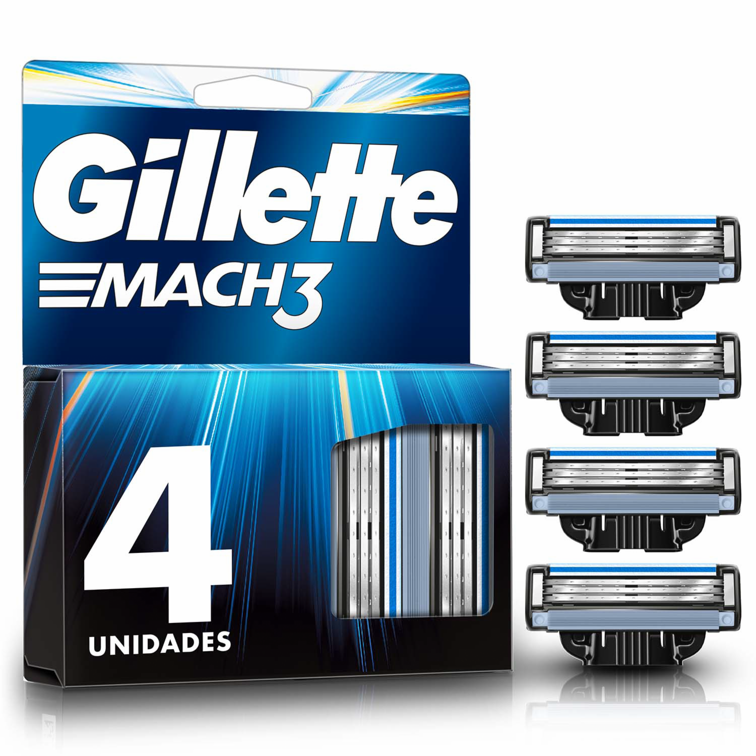 Repuestos De Afeitadora Mach 3 GILLETTE X 4 Uds