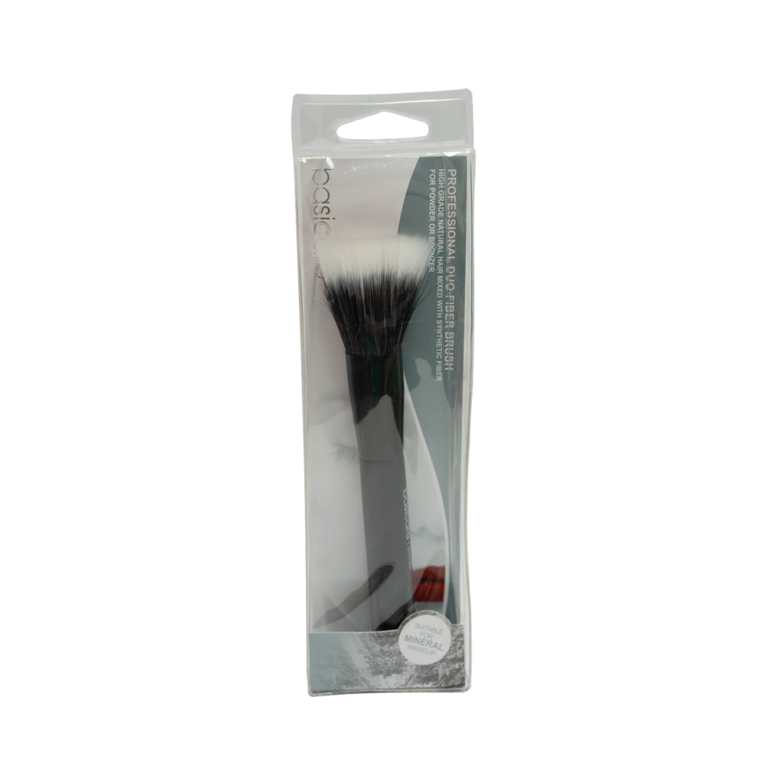 Brocha De Maquillaje Profesional BASICARE Con Mango Ergonómico De 17Cm