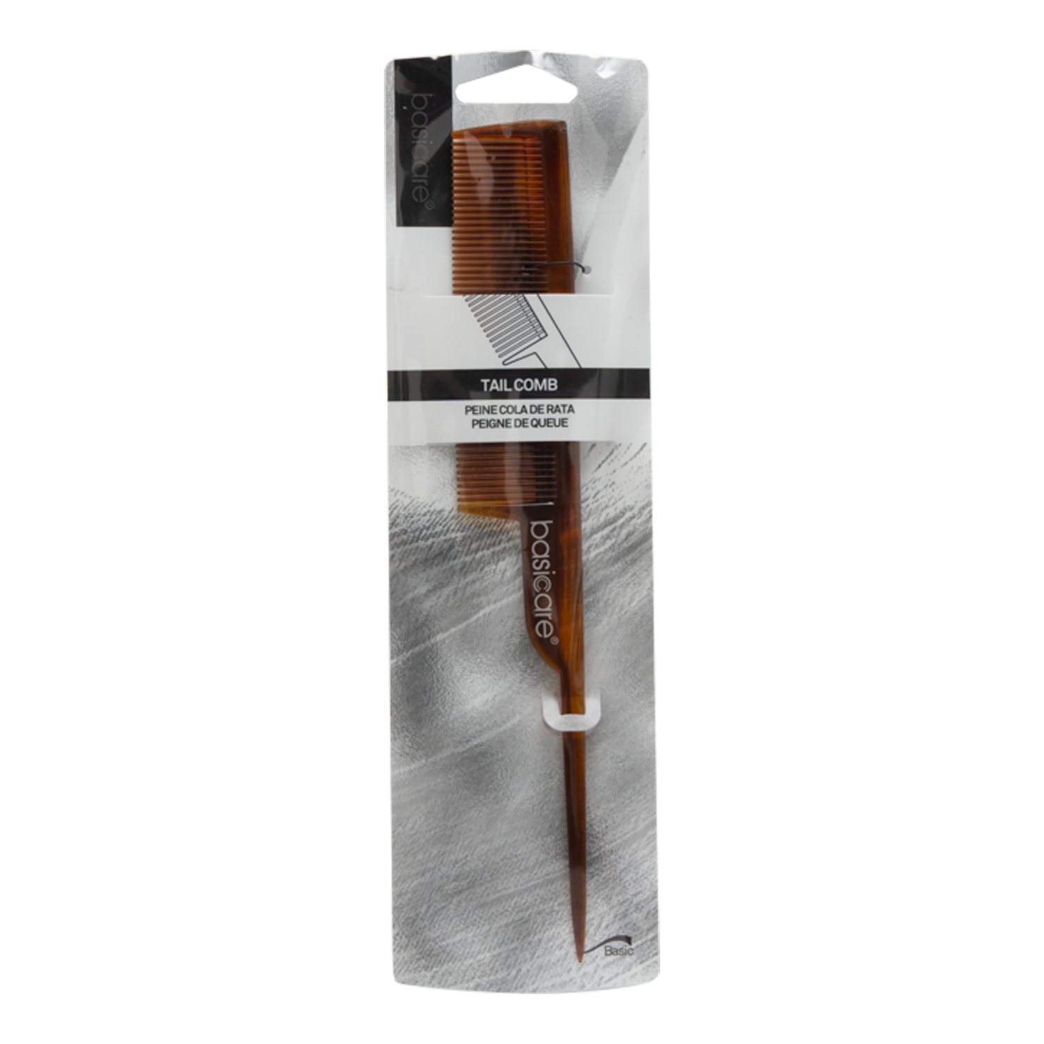 Peinilla De Cabello Con Punta De 21.8Cm BASICARE Unidad