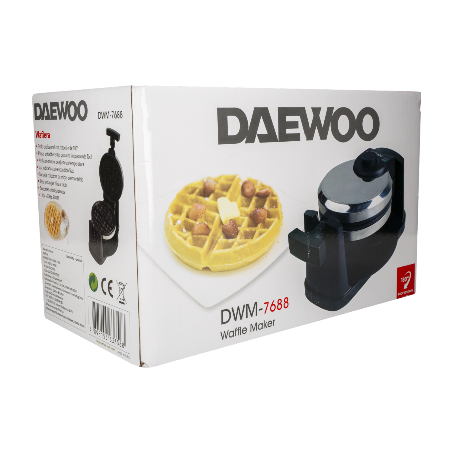 Waflera Color Gris Modelo DWM7688 DAEWOO 1100Watts