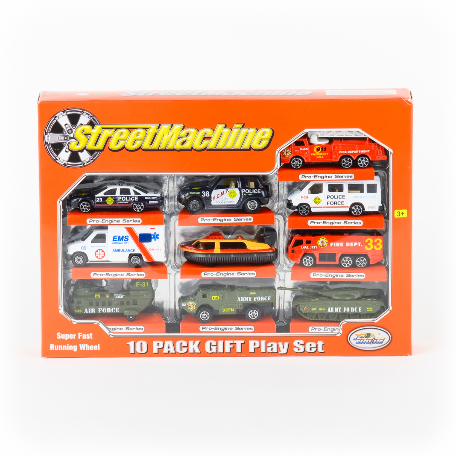 Set De Rescate STREET MACHINE Contien 10 Carros