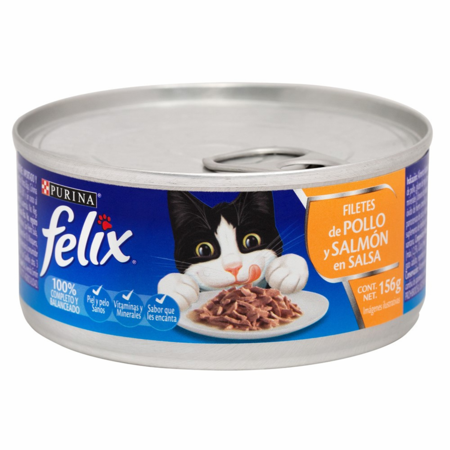 Alimento Húmedo Para Gatos Adultos De Filete De Pollo Y Salmón En Salsa PURINA DOG CHOW 156 G