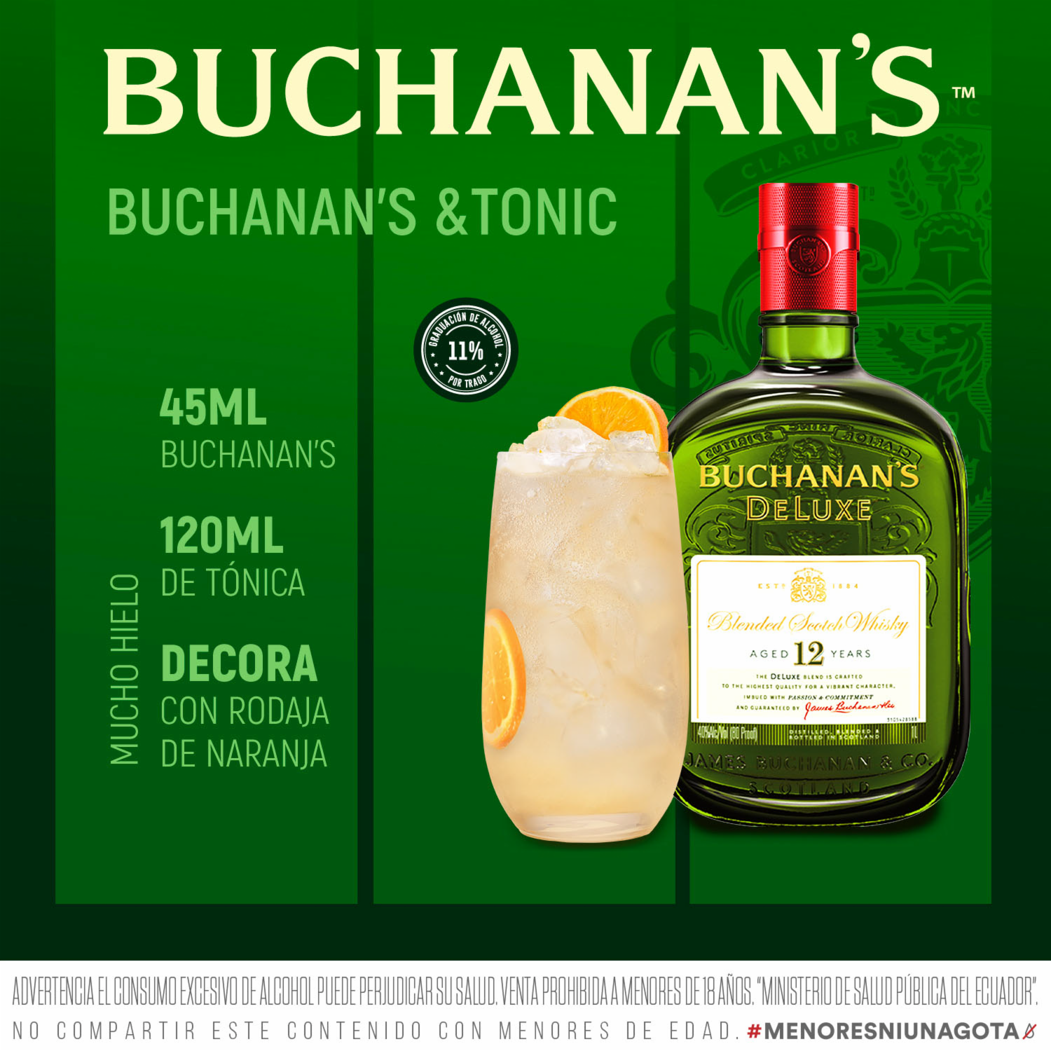 Whisky Deluxe 12 Años BUCHANAN´S 1000 Ml