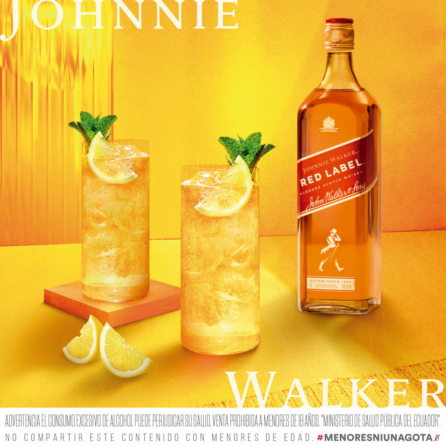 Whisky Rojo Botella JOHNNIE WALKER 1000 Ml