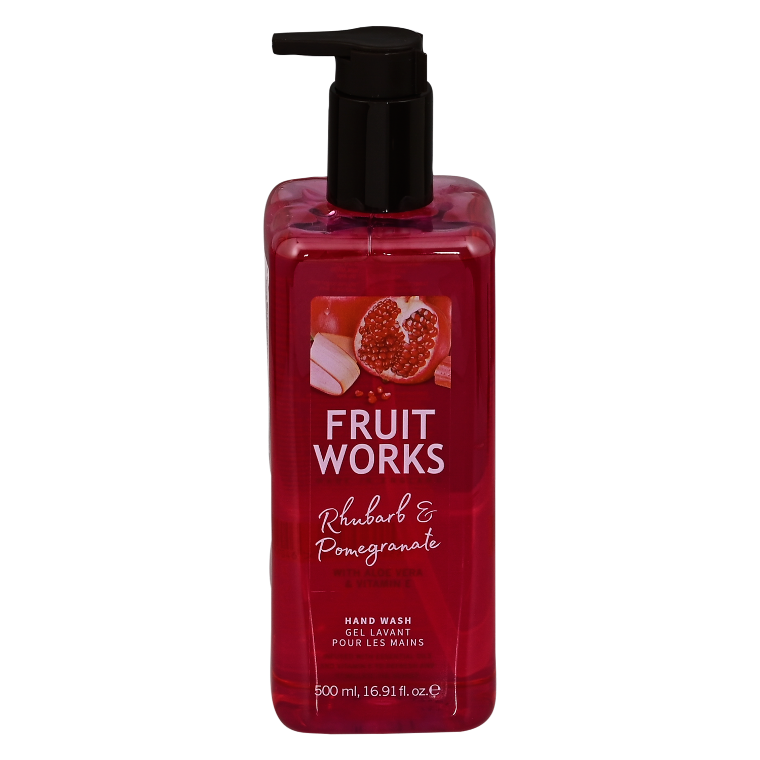 Jabón Líquido Fruit Works De Manos Ruibardo Y Granada FRUIT WORKS 500 Ml