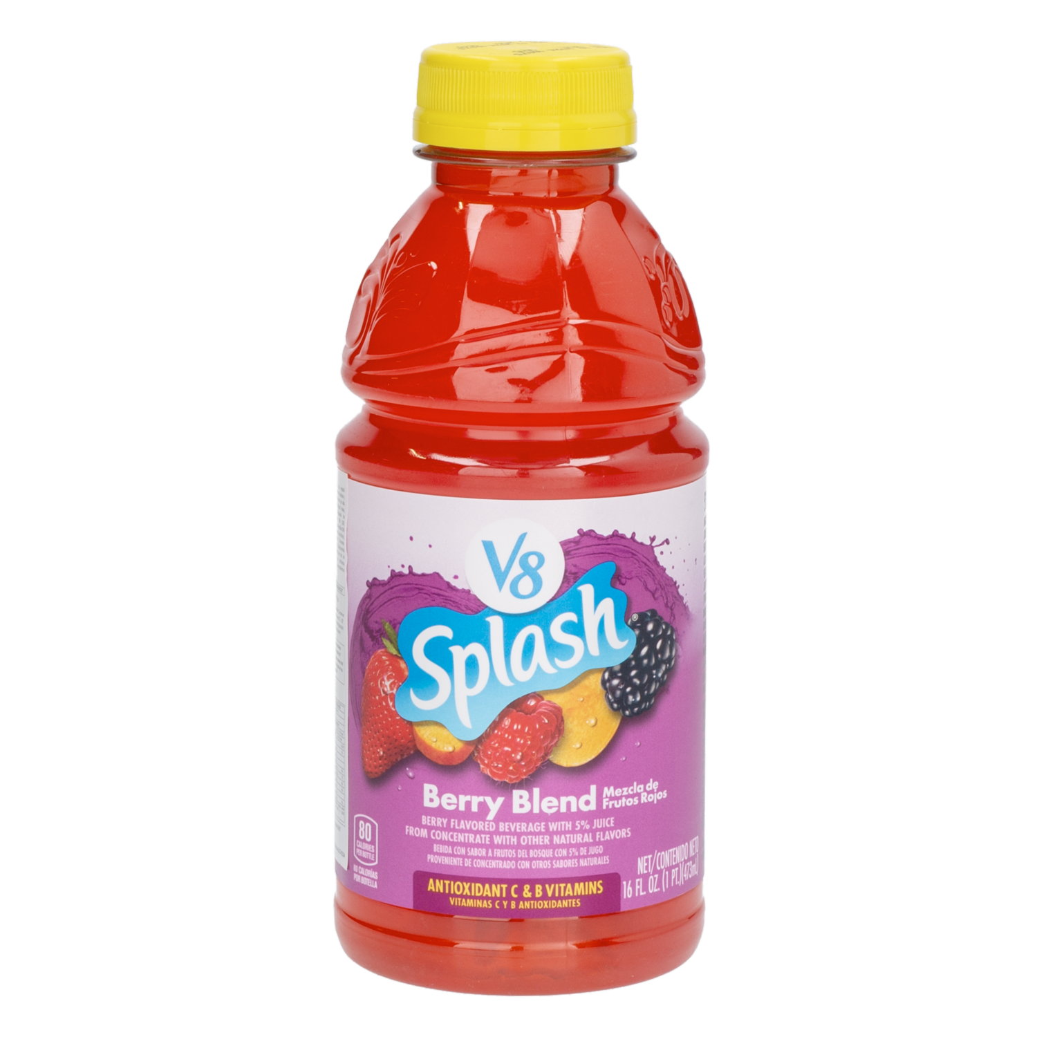 Jugo Splash Berry Blend Frutos Del Bosque V8 473 Ml