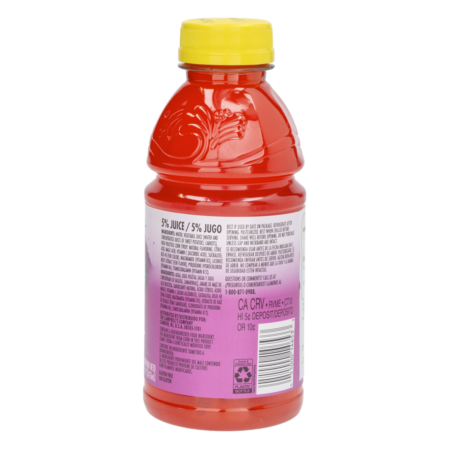 Jugo Splash Berry Blend Frutos Del Bosque V8 473 Ml