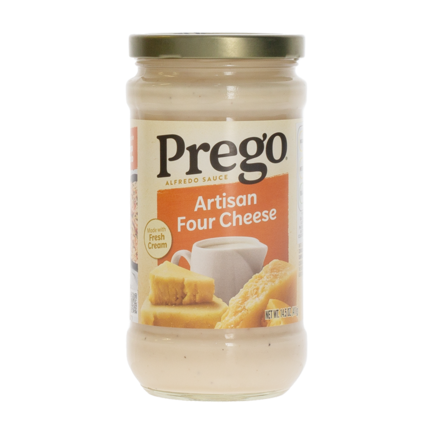 Salsa Alfredo Artesanal 4 Quesos PREGO 411 G