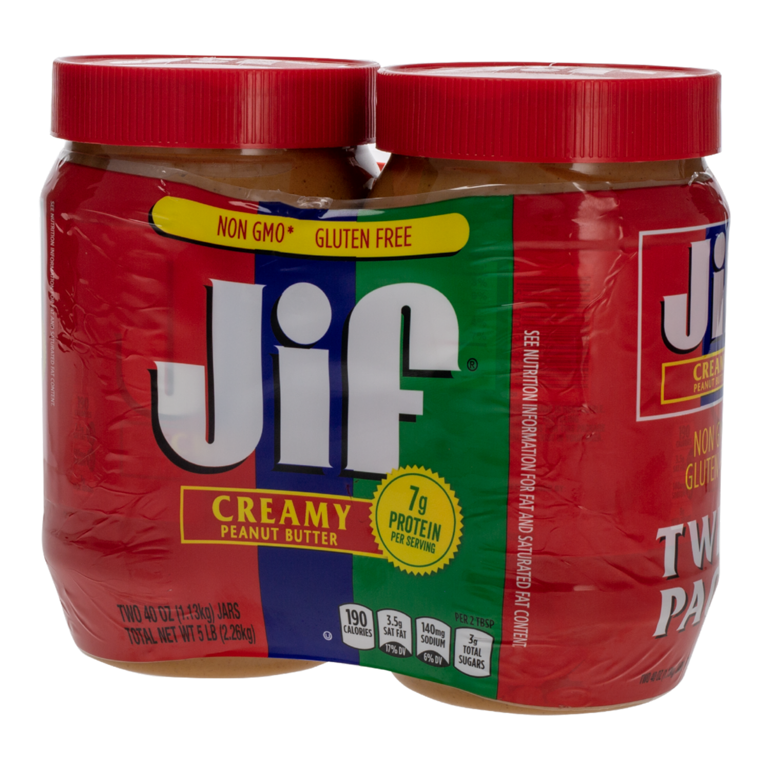 Mantequilla De Maní Cremosa To Go JIF Pack X2 1130 G