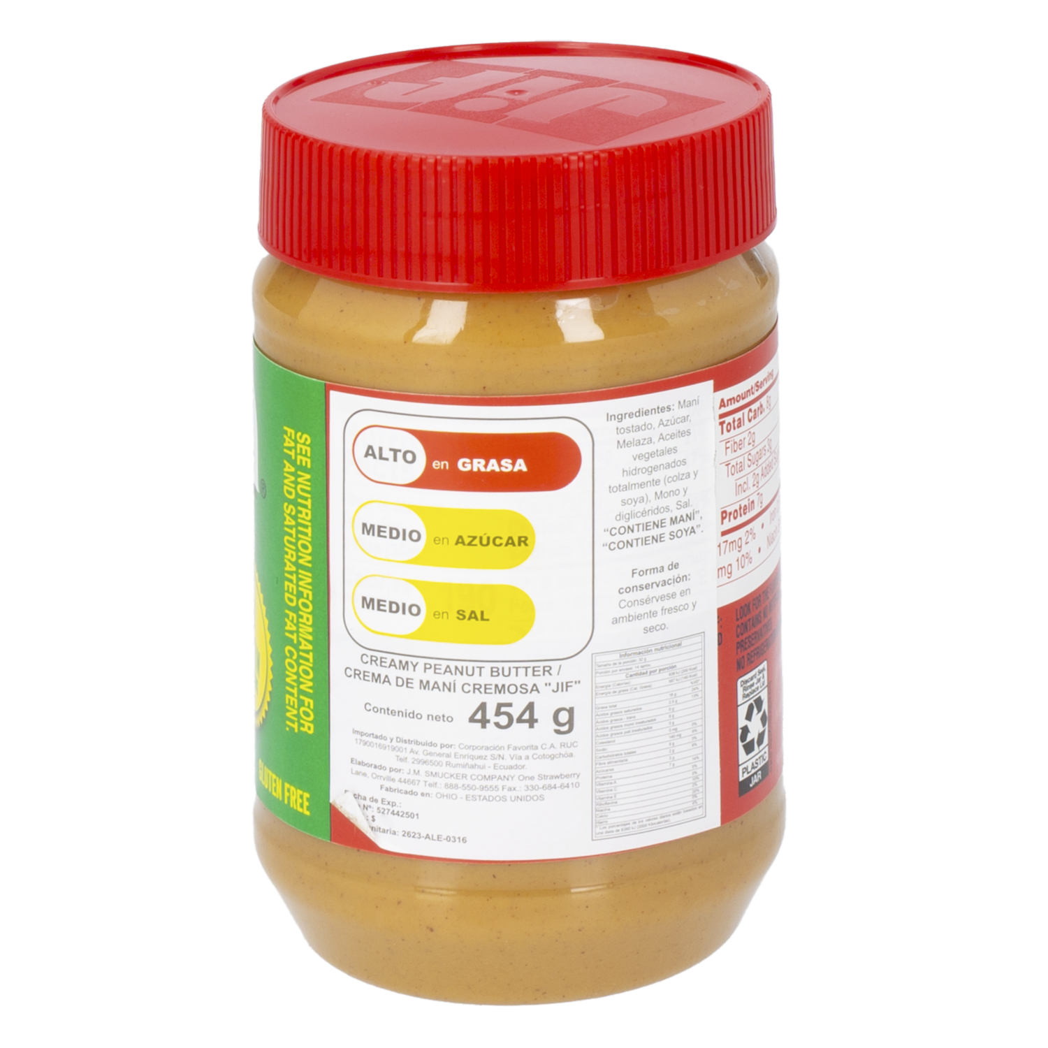 Mantequilla De Maní Creamy JIF 454 G
