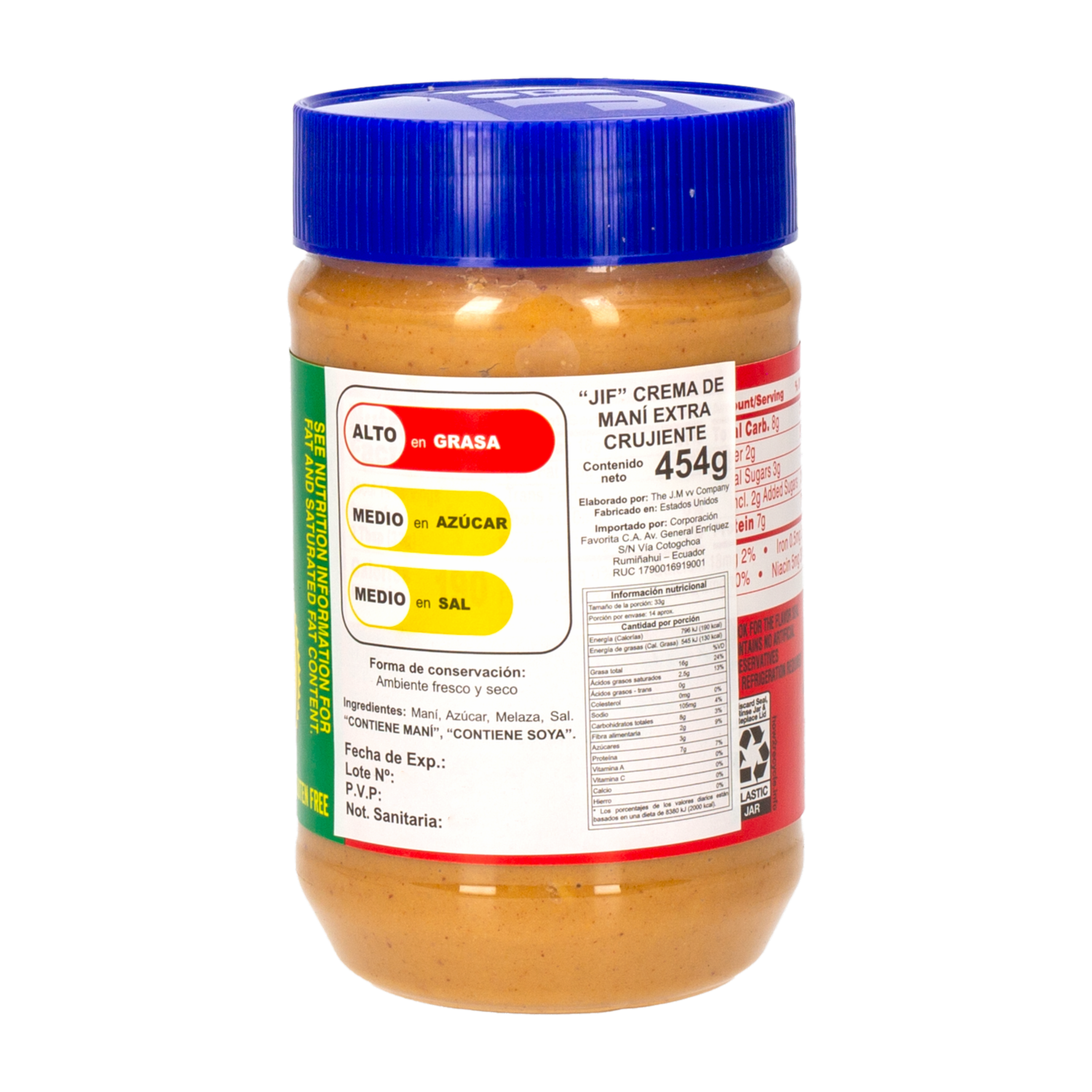 Mantequilla De Maní Extra Crujiente JIF 454 G
