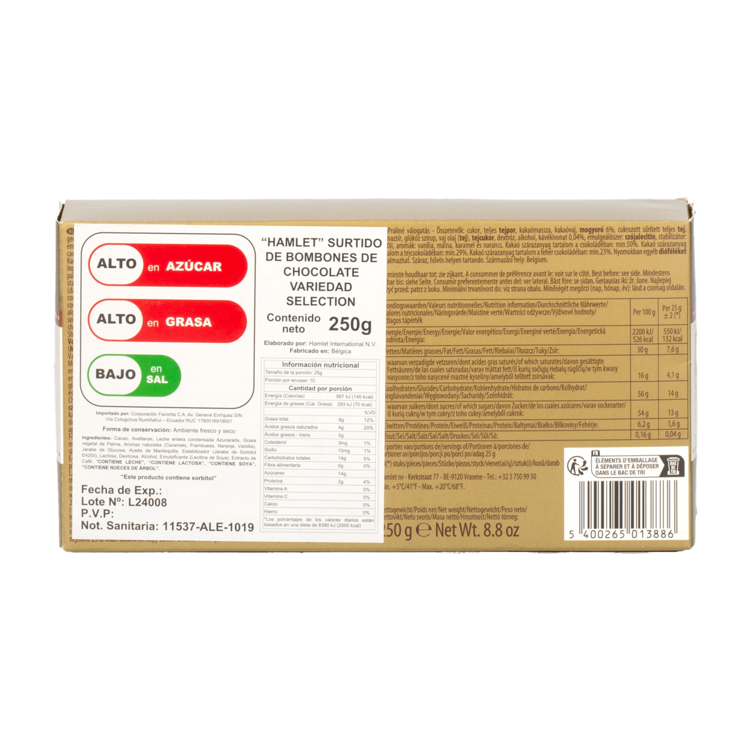 Bombones De Chocolate Surtido HAMLET 250 G