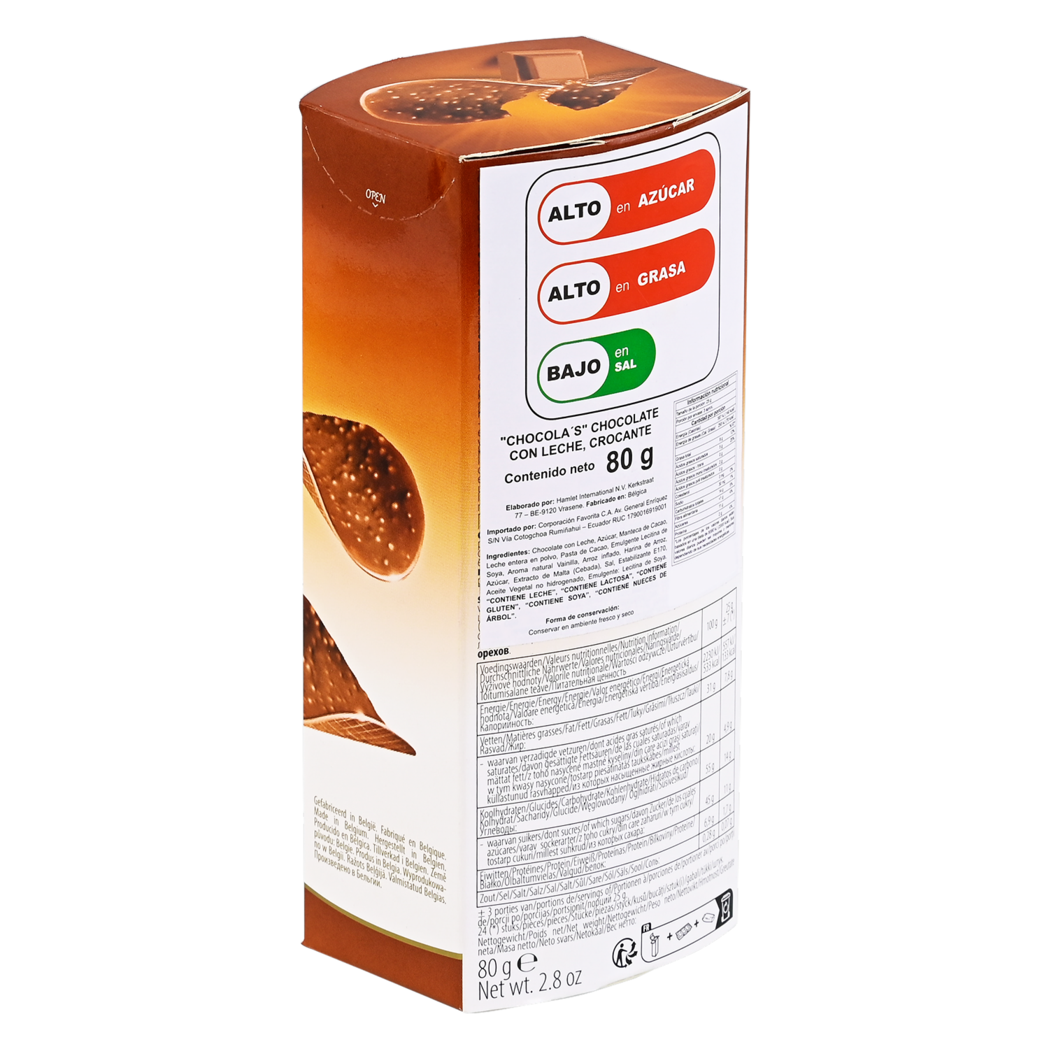 Crispy De Chocolate con Leche CHOCOLA’S 80 G