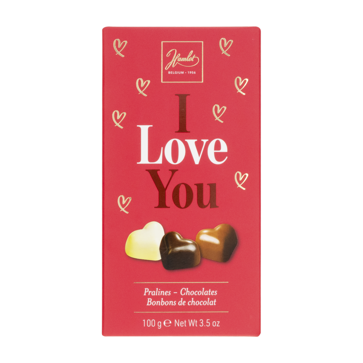 Chocolate Relleno Con Crema De Avellanas I LOVE YOU 100 G