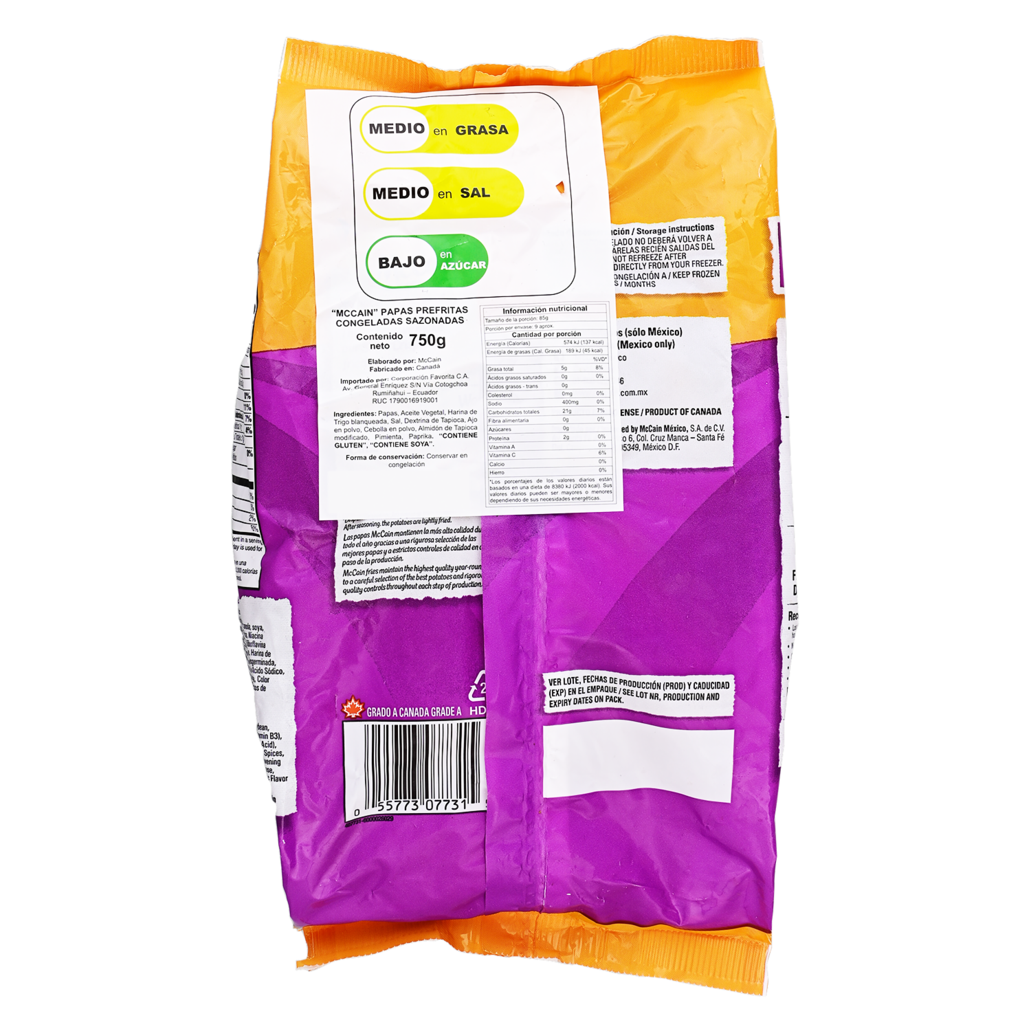 Papas Super Crisps MCCAIN 750 g
