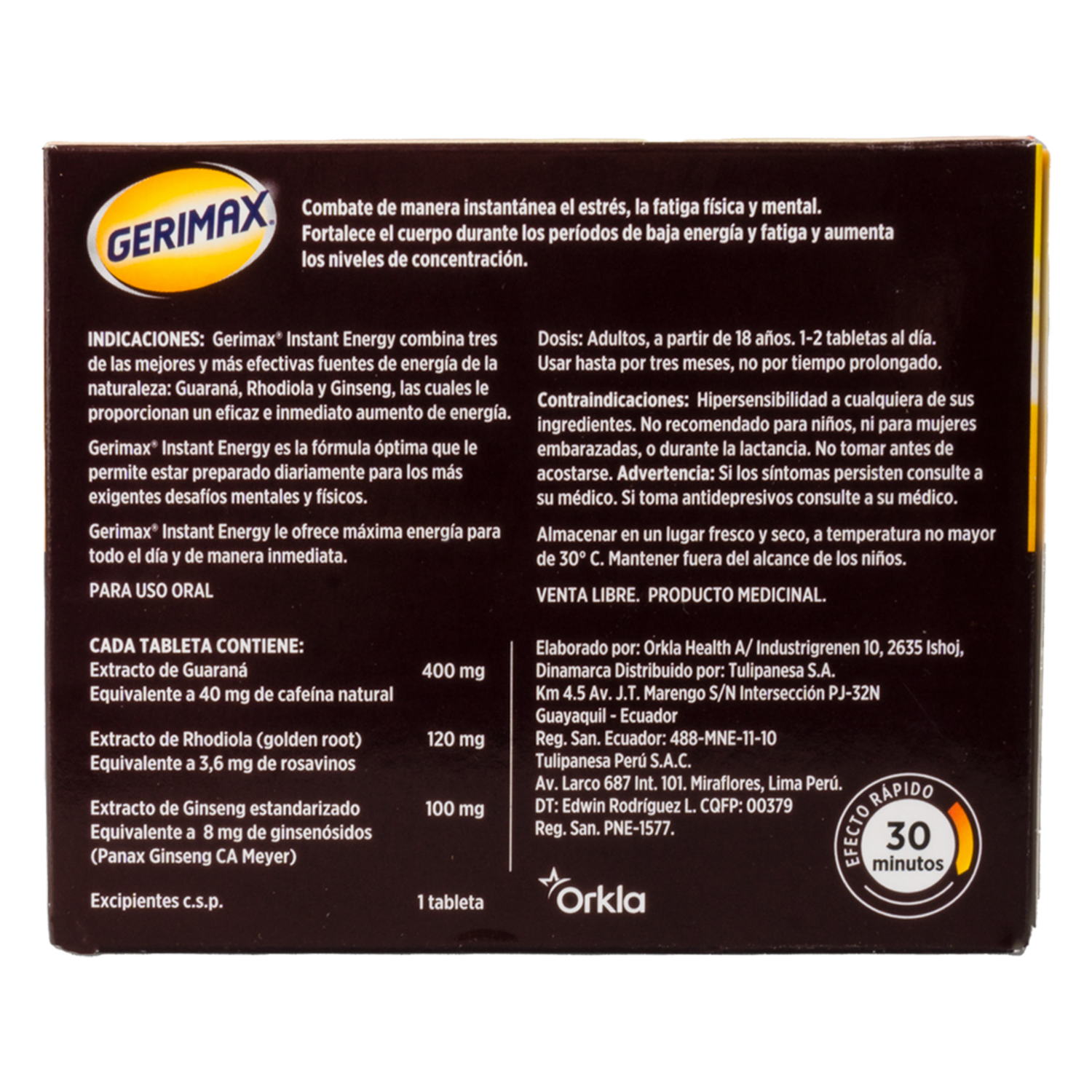 Multivitamínico Energia Instantanea GERIMAX X30 Uds