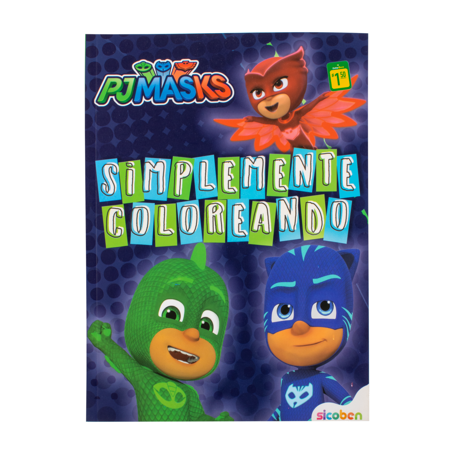 Libro Infantil PJ Mask Simplemente Coloreando Azul SICOBEN Unidad