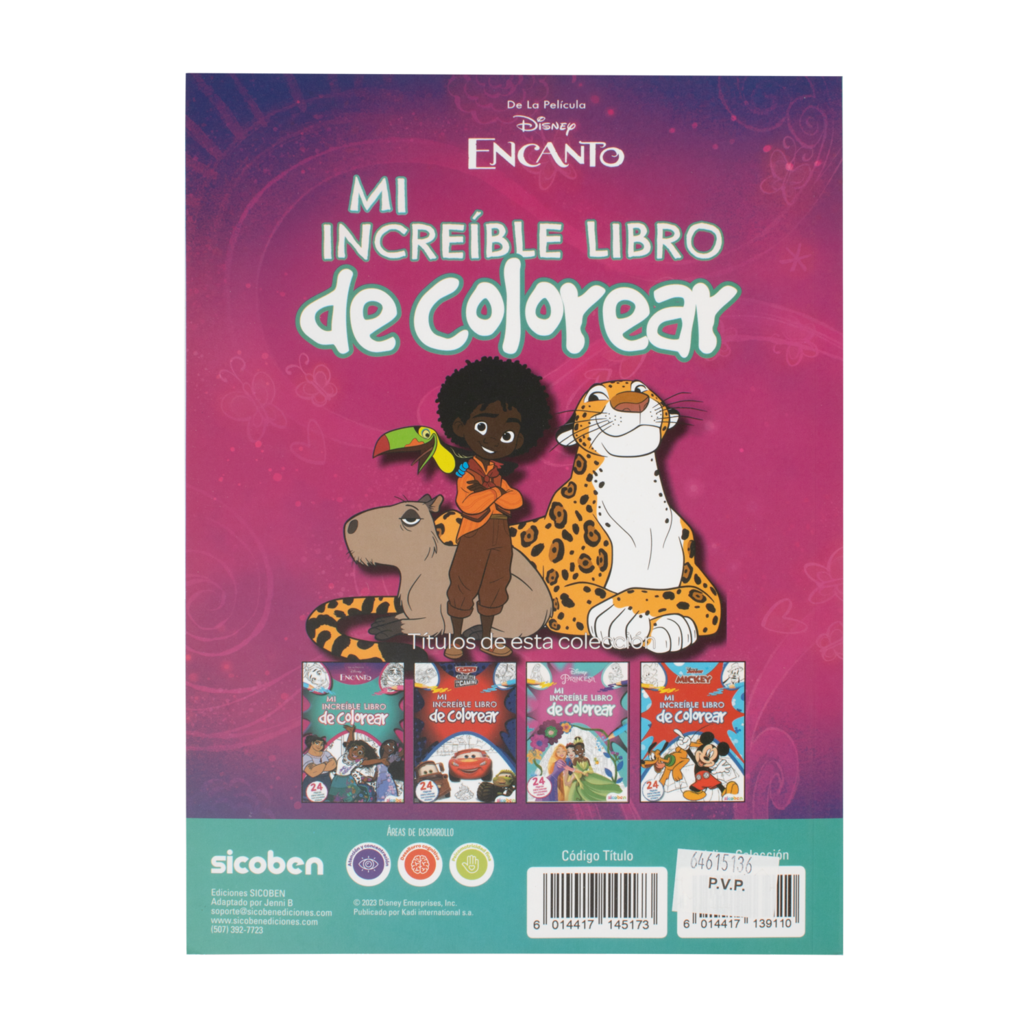 Libro Infantil Encanto Mi Increible Libro De Colorear SICOBEN 24 Páginas