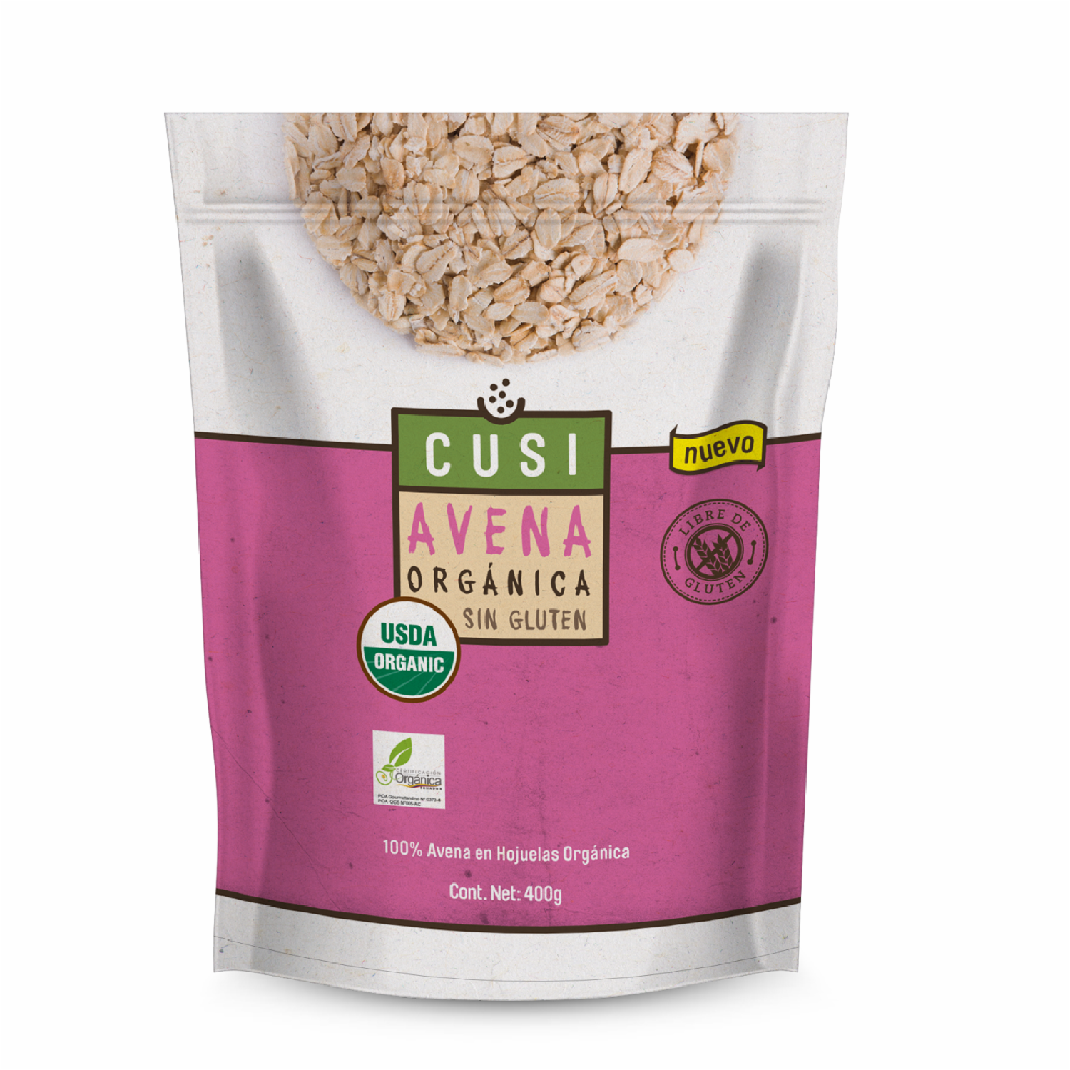Avena Orgánica Sin Gluten CUSI 400 G